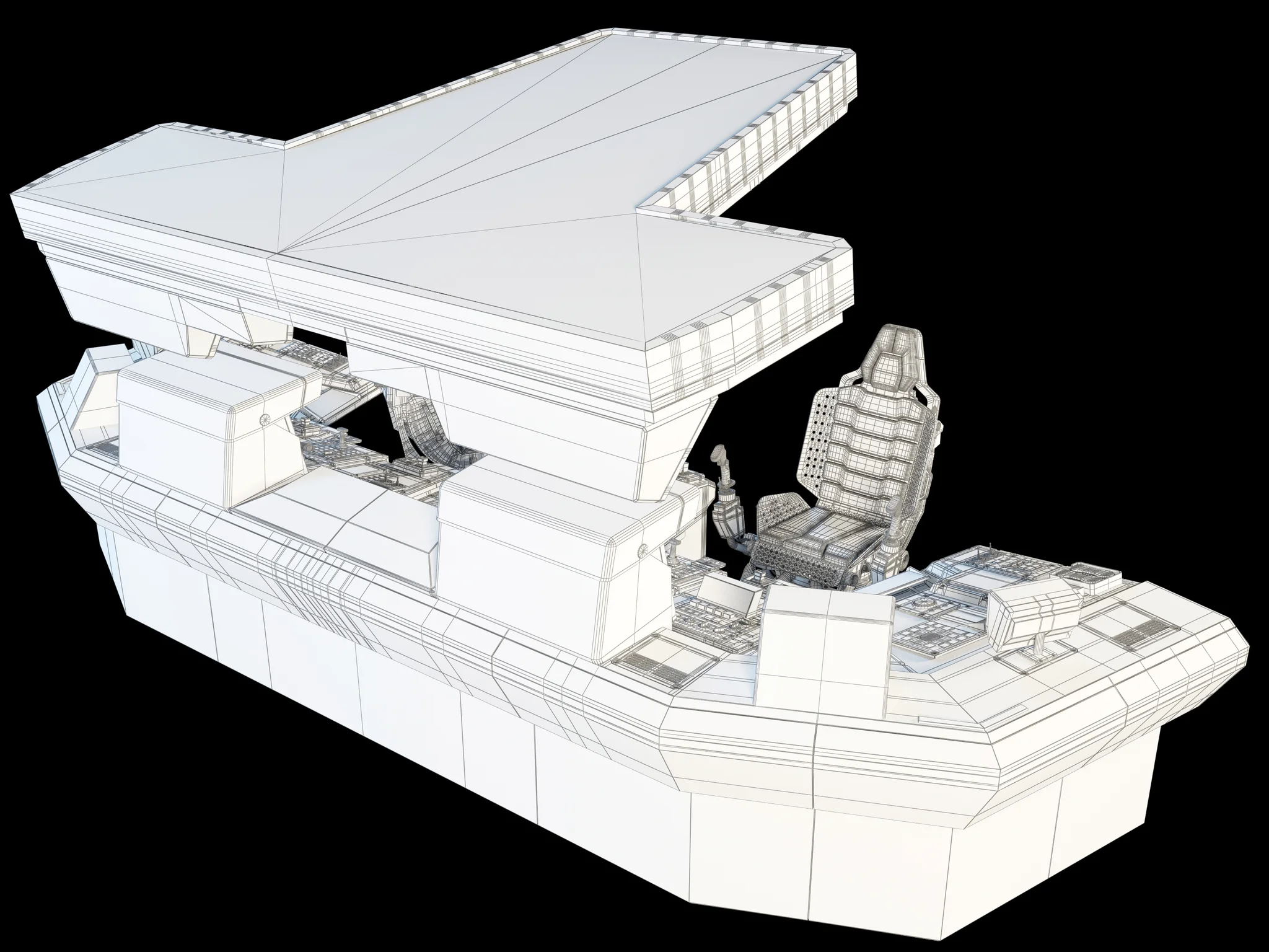 Spaceship Bridge Interior — 3D model preview 5