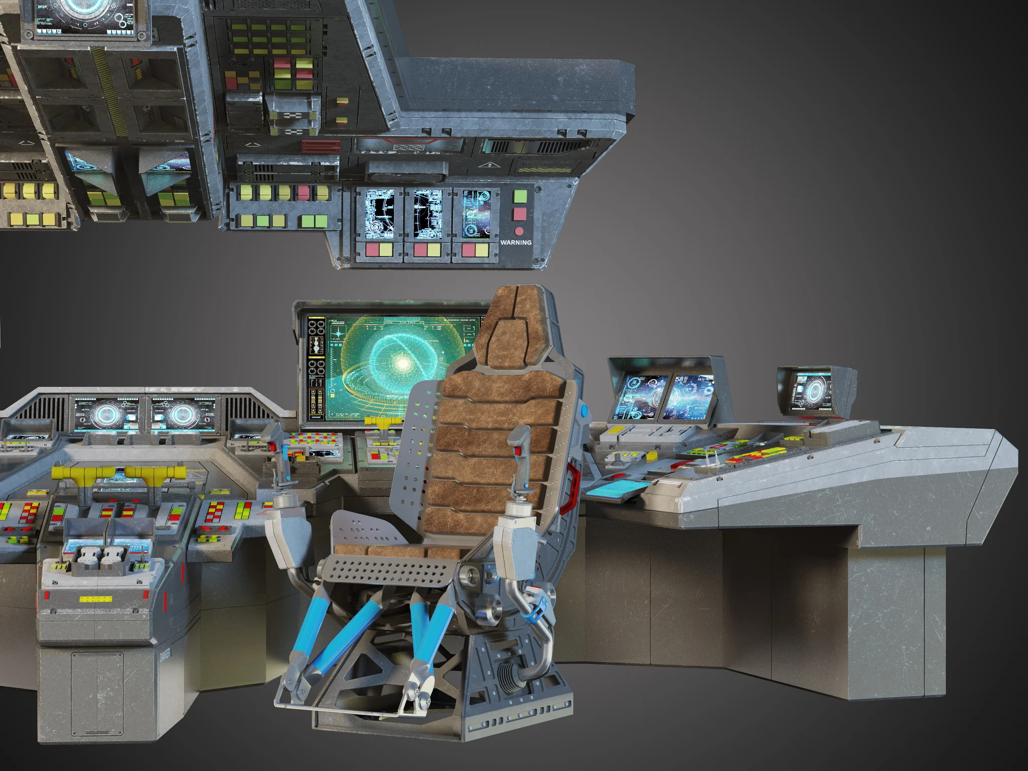 Spaceship Bridge Interior — 3D model preview 6