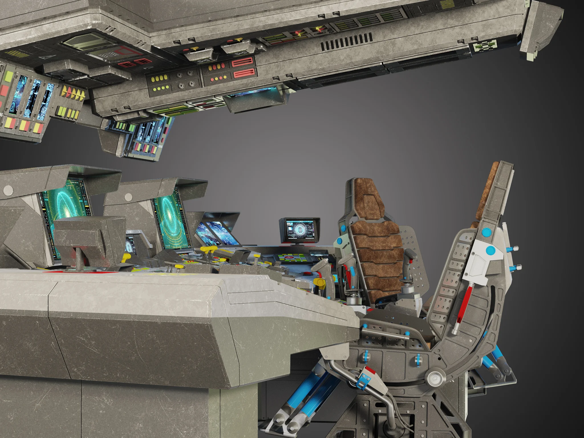 Spaceship Bridge Interior — 3D model preview 7