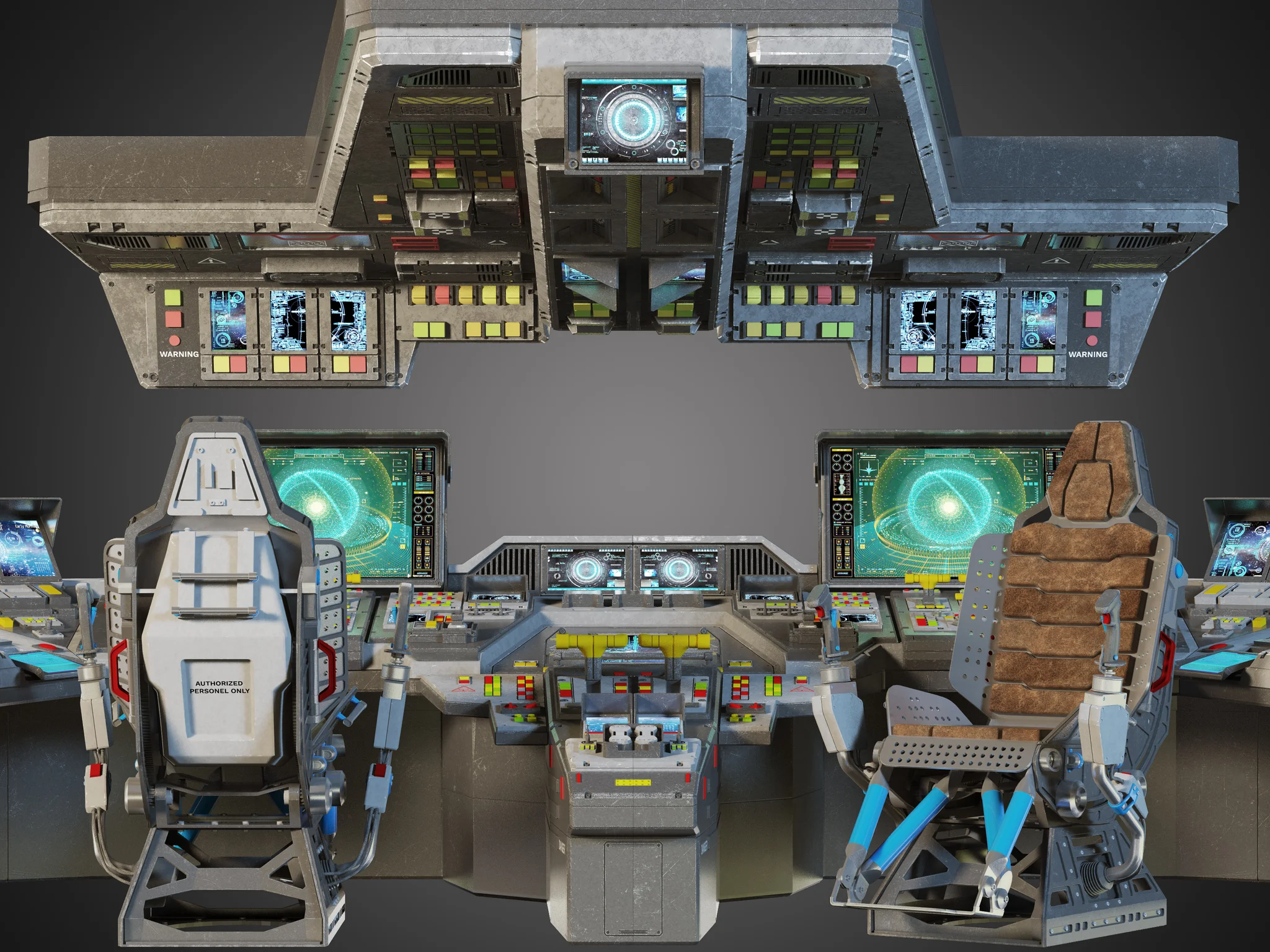 Spaceship Bridge Interior — 3D model preview 10