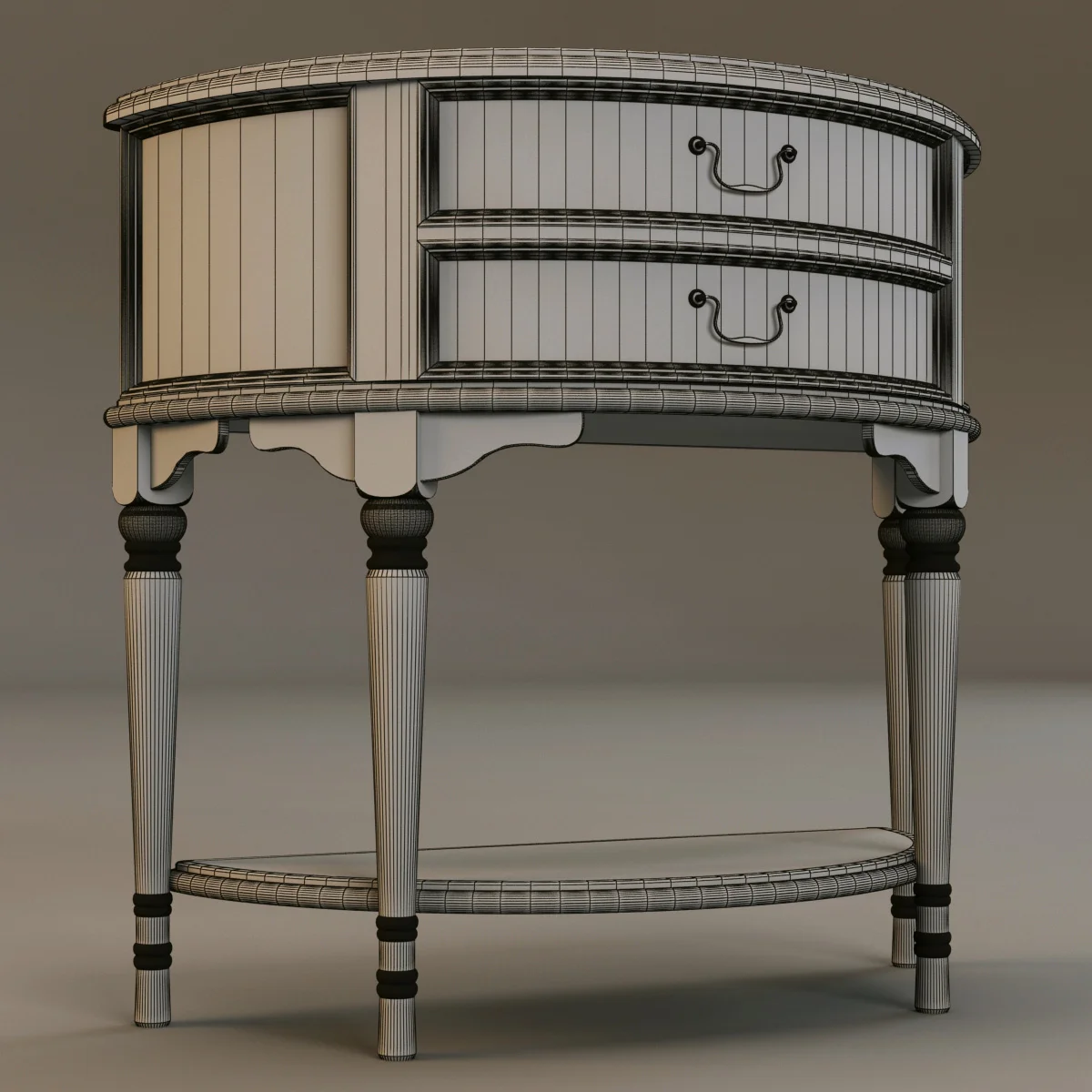 Laura Ashley Console, 3D model preview 4