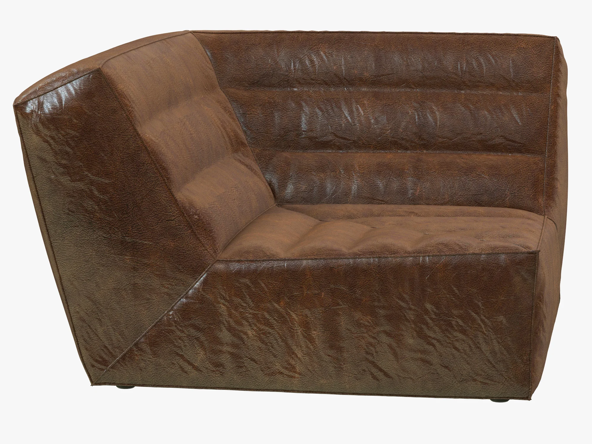 Restoration Hardware Chelsea Leather Square Corner Chair — 3D model preview 1