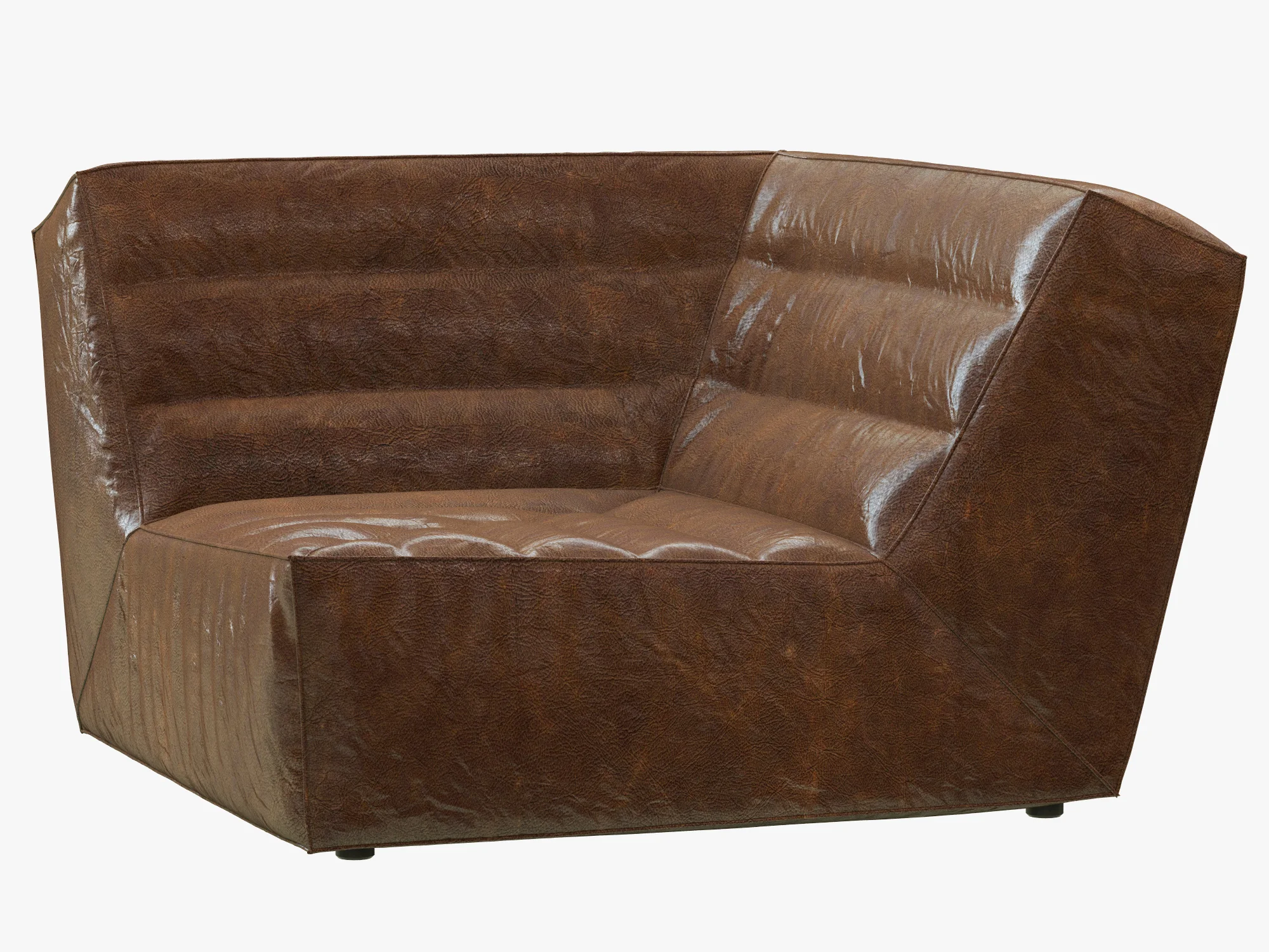 Restoration Hardware Chelsea Leather Square Corner Chair — 3D model preview 5