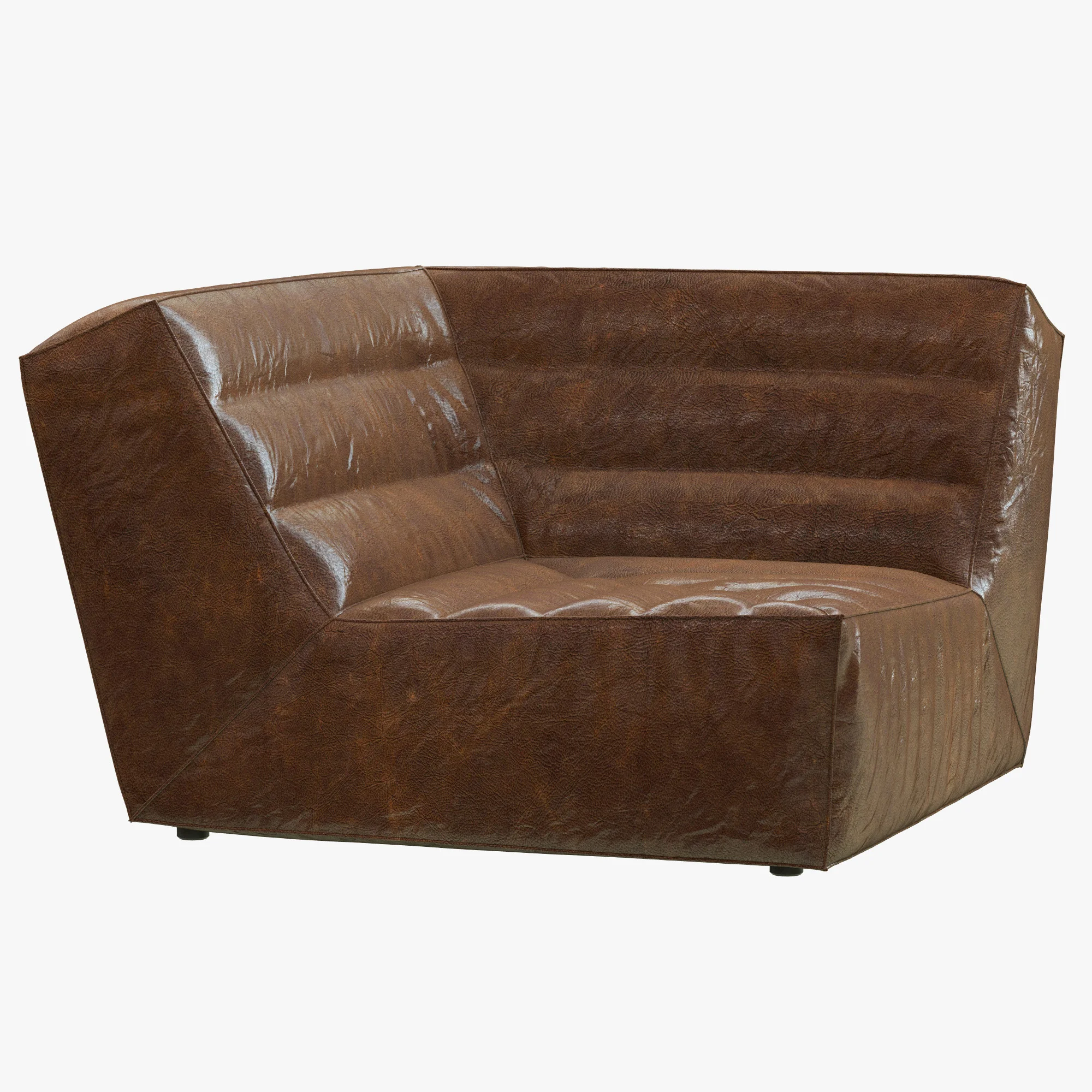 Restoration Hardware Chelsea Leather Square Corner Chair — 3D model preview 6