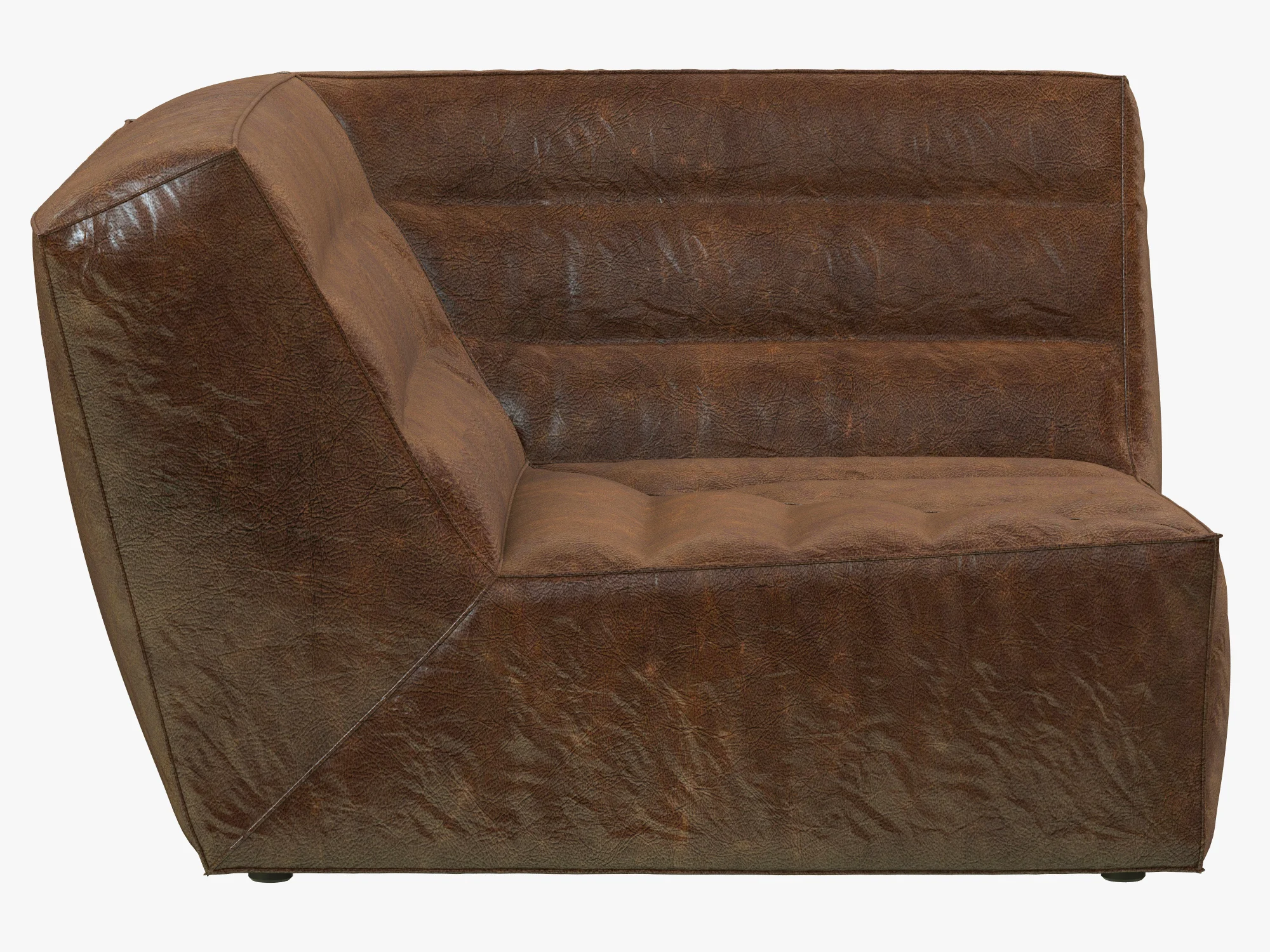 Restoration Hardware Chelsea Leather Square Corner Chair — 3D model preview 7