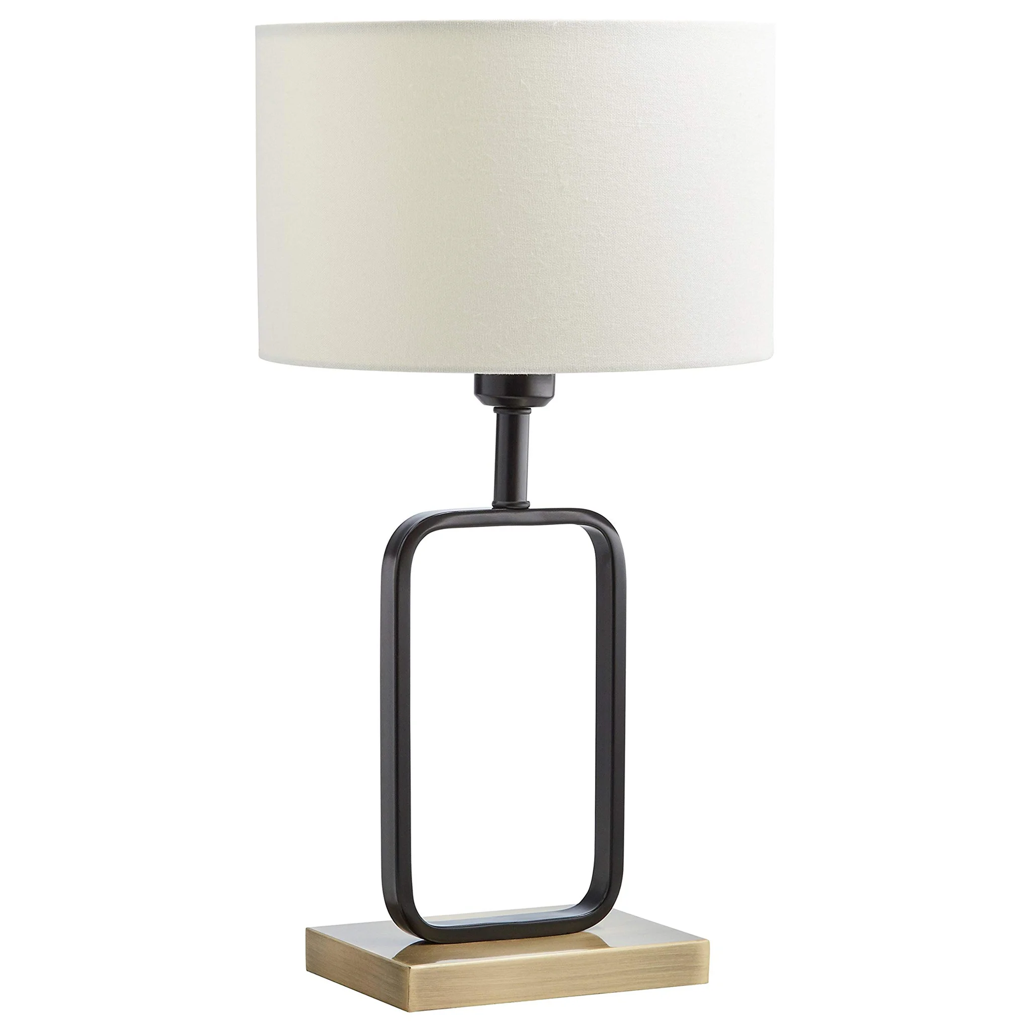 Modern Metal Frame Table Lamp with Linen Shade