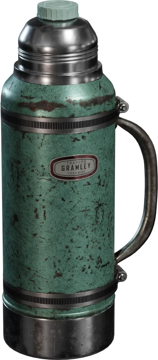 Vintage Gramley Trapper Thermos – Weathered Green