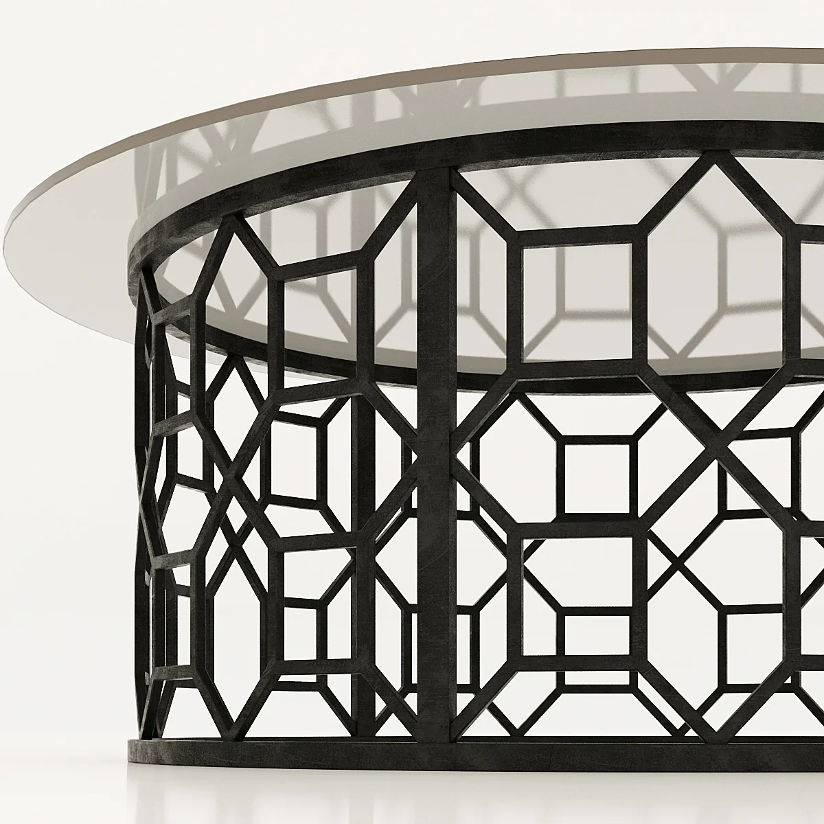 Stanley Furniture Avalon Heights Round Glass Cocktail Table — 3D model preview 1