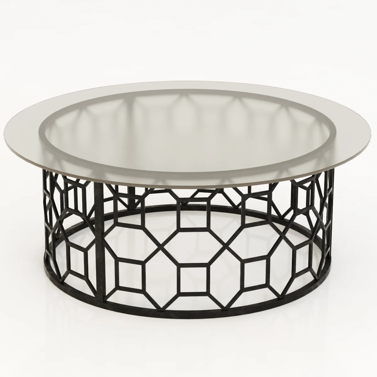 Stanley Furniture Avalon Heights Round Glass Cocktail Table — 3D model preview 2