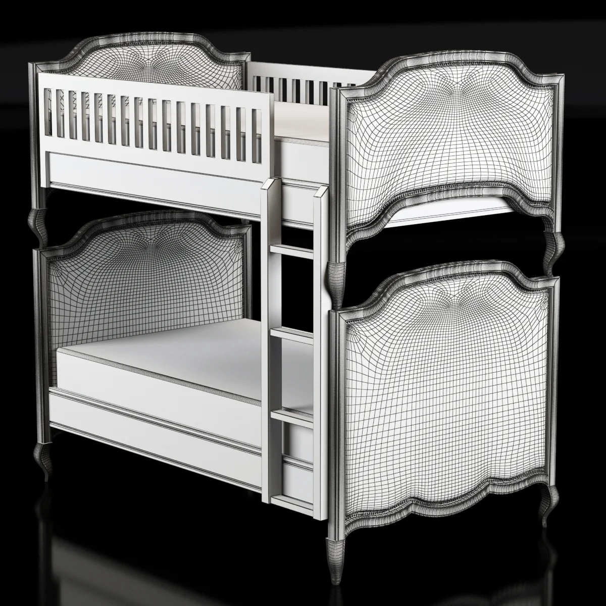 Restoration Hardware Marceline Twin Over Twin Bunk Bed — 3D model preview 4