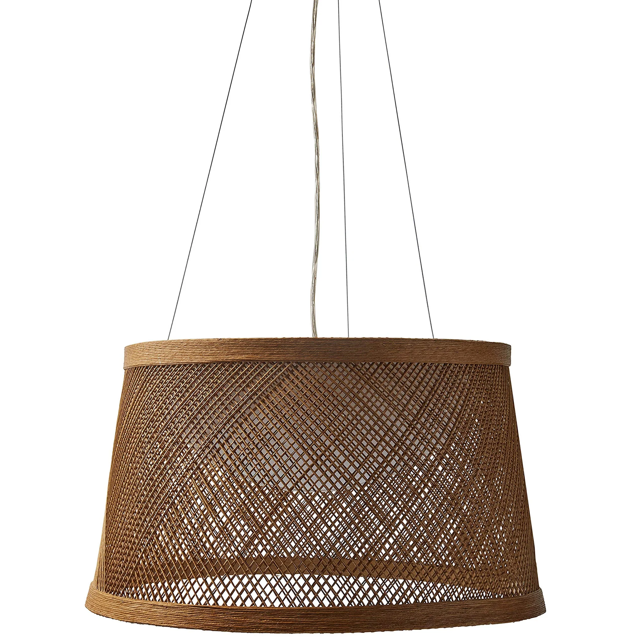 Woven Rattan Pendant Chandelier Ceiling Light Fixture