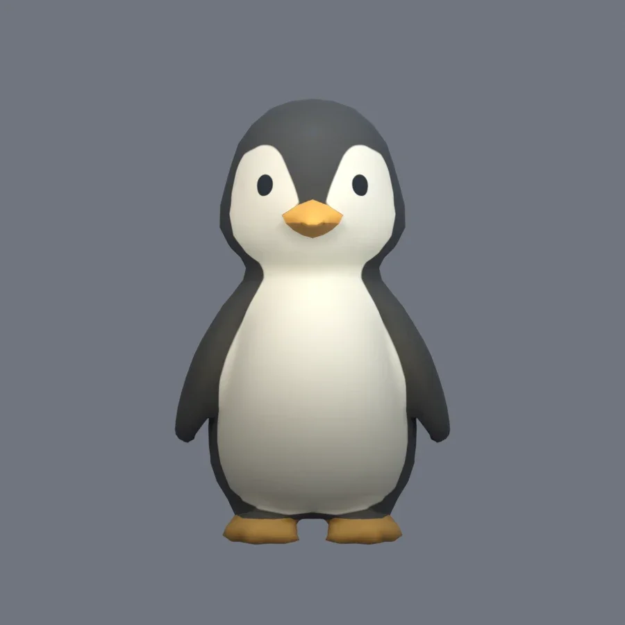 Stylized Animal Penguin, 3D model preview 1