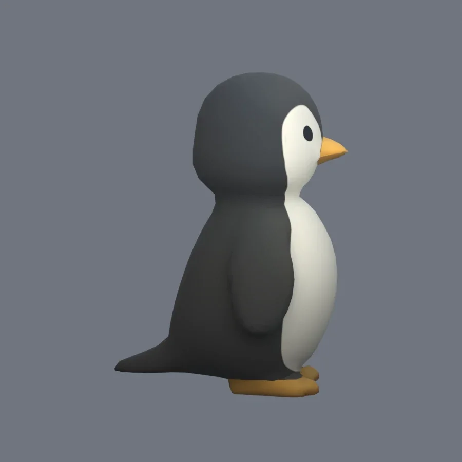 Stylized Animal Penguin, 3D model preview 5