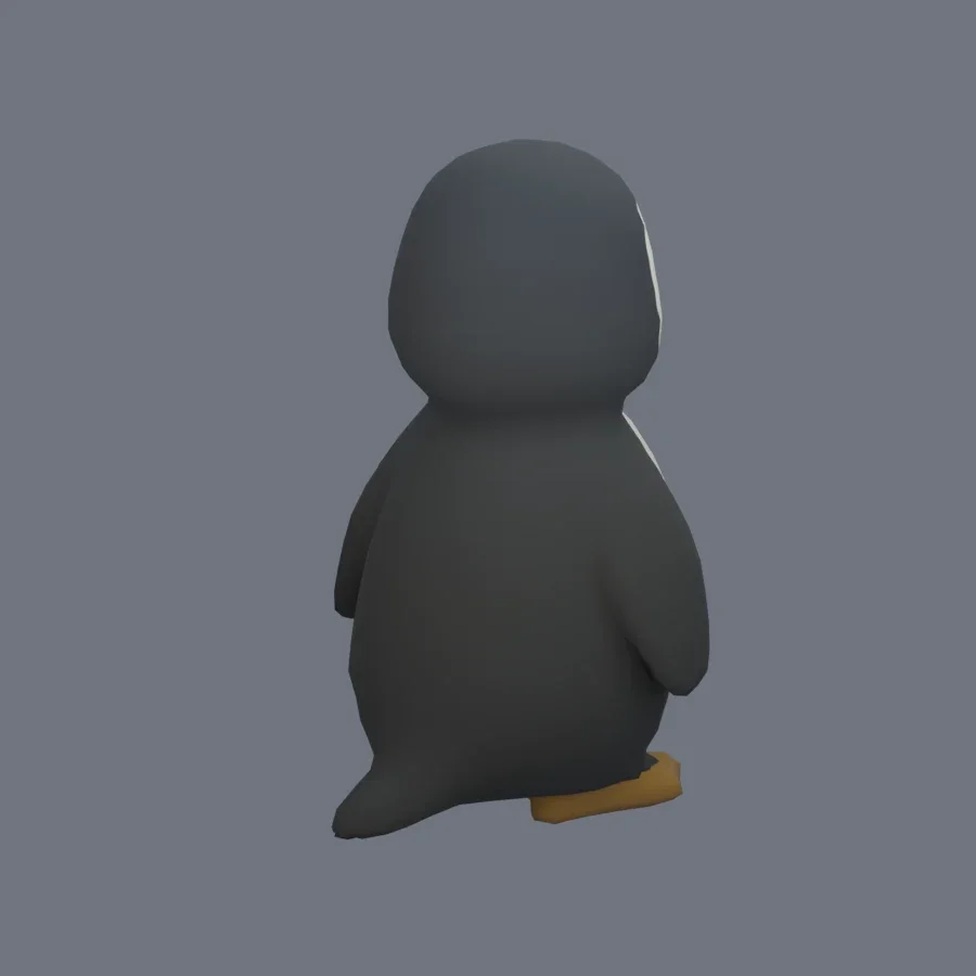 Stylized Animal Penguin, 3D model preview 7