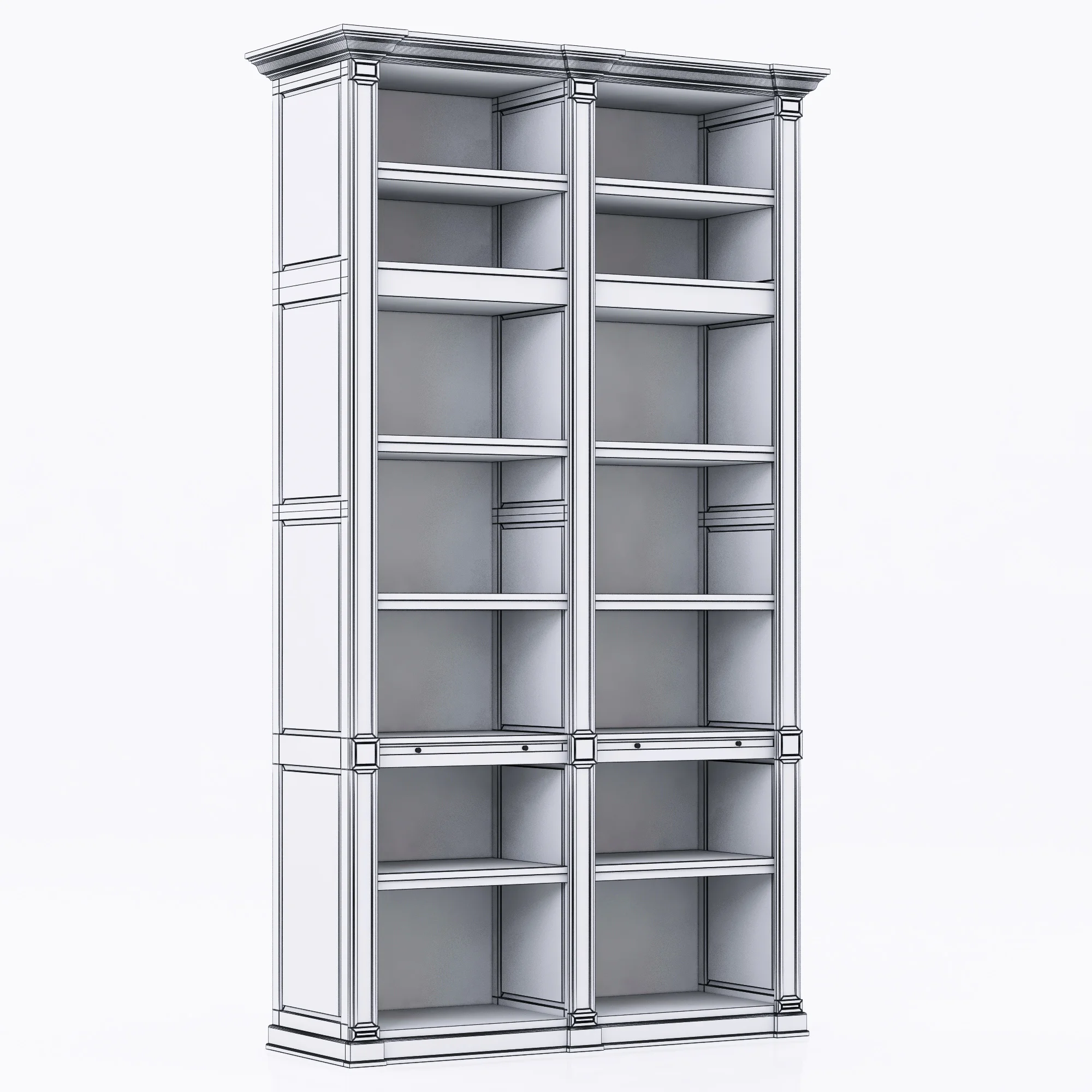 Restoration Hardware Atkins Double Shelving — 3D model preview 5
