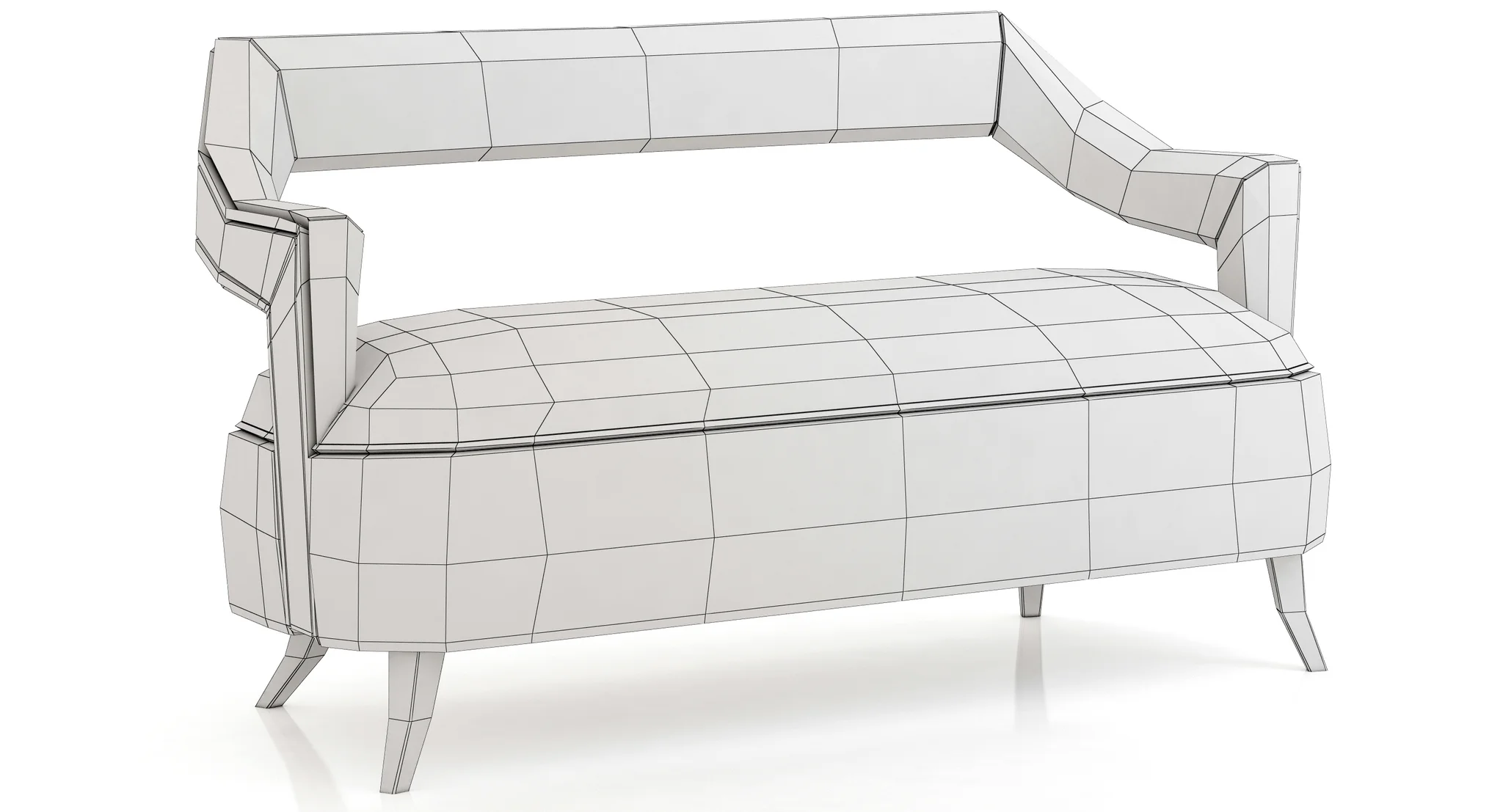 Brabbu Oka 2 Seat Sofa — 3D model preview 4