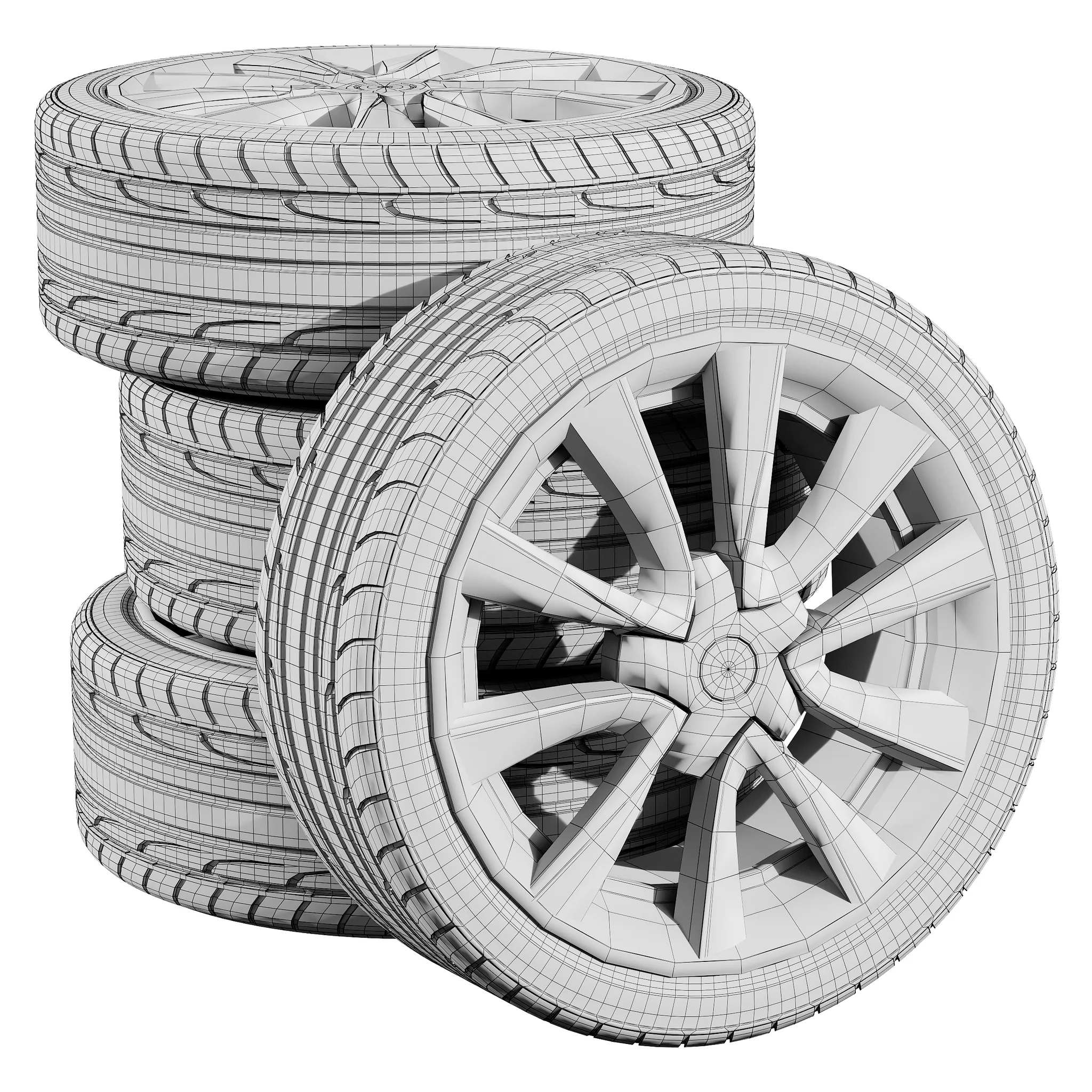 Tesla Tire — 3D model preview 4