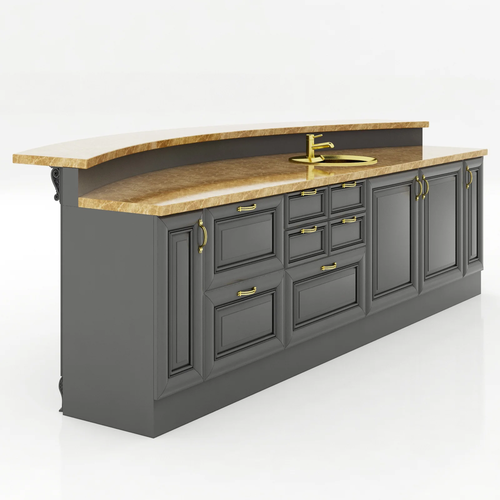 Kitchen Island3 — 3D model preview 3