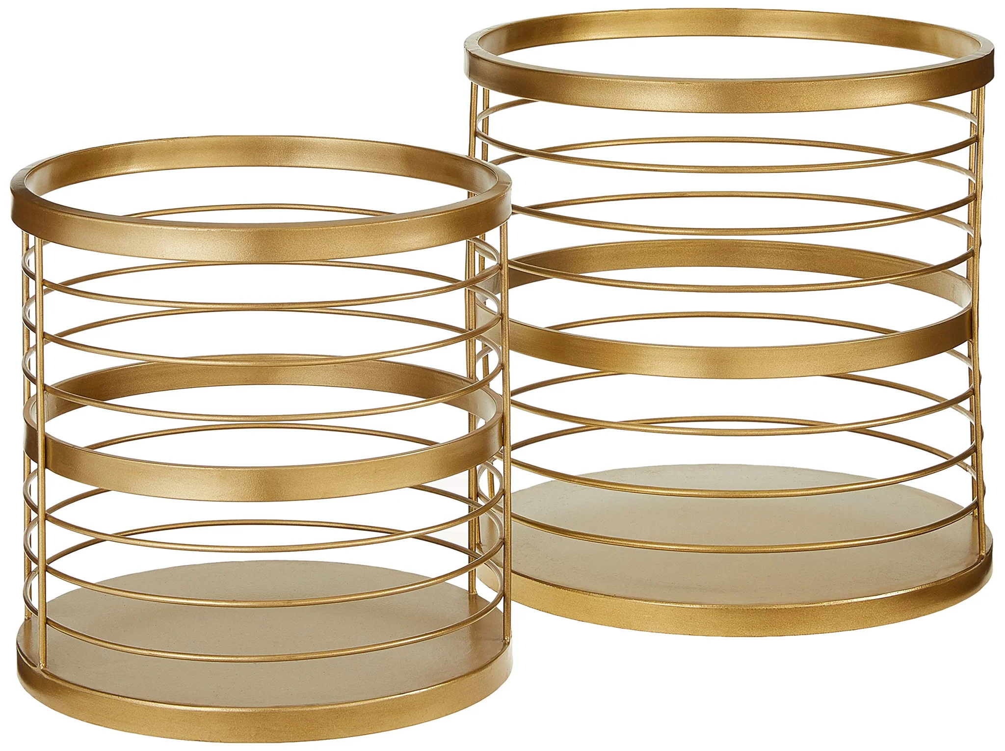 Gold Metal Wire Basket Set of 2 – Modern Decorative Storage