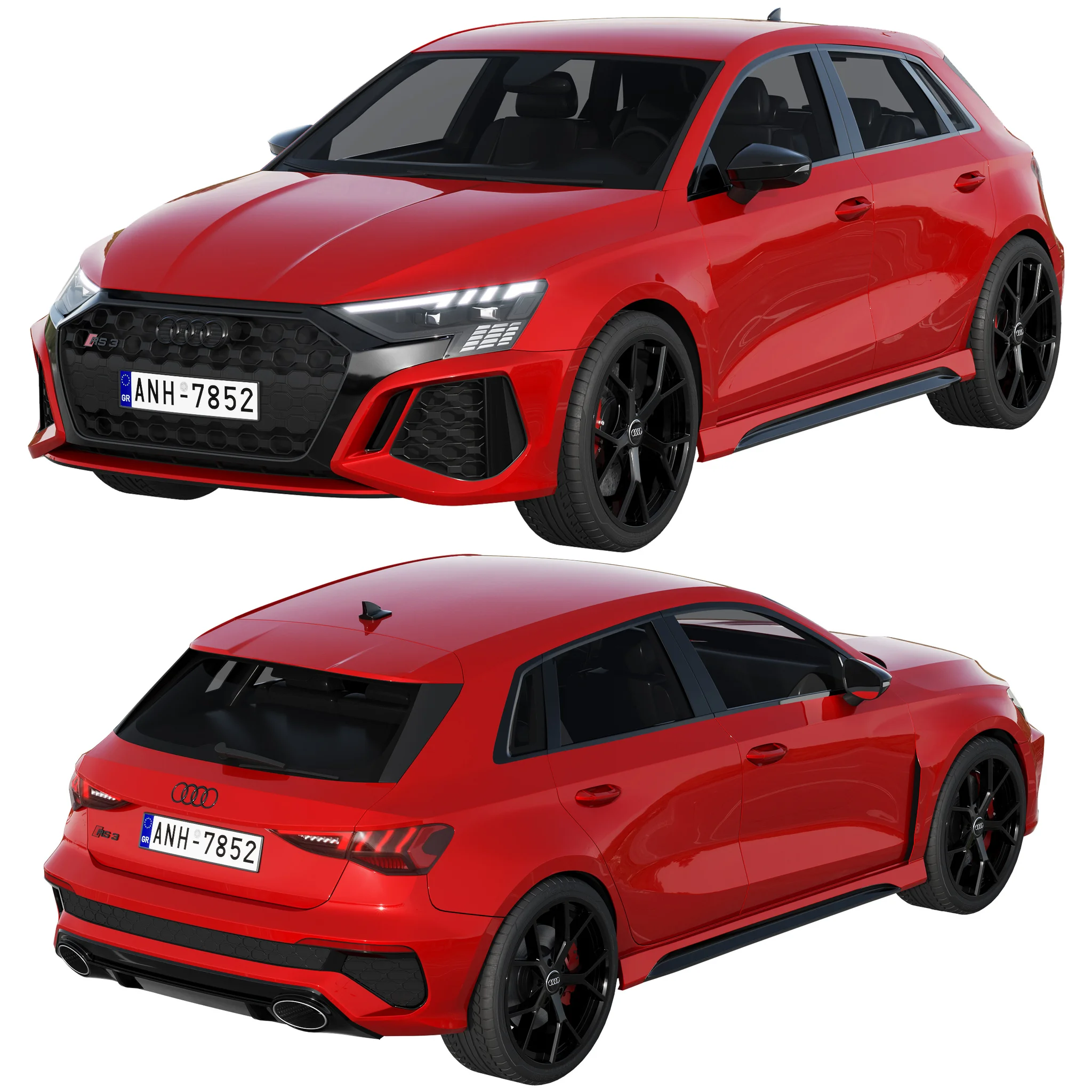 Audi RS 3 Sportback, 3D model preview 7