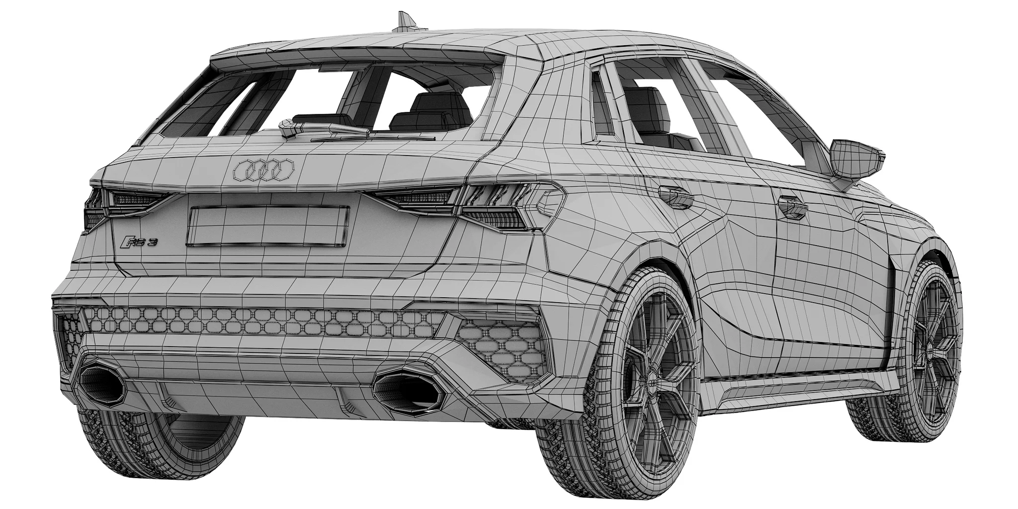Audi RS 3 Sportback, 3D model preview 8