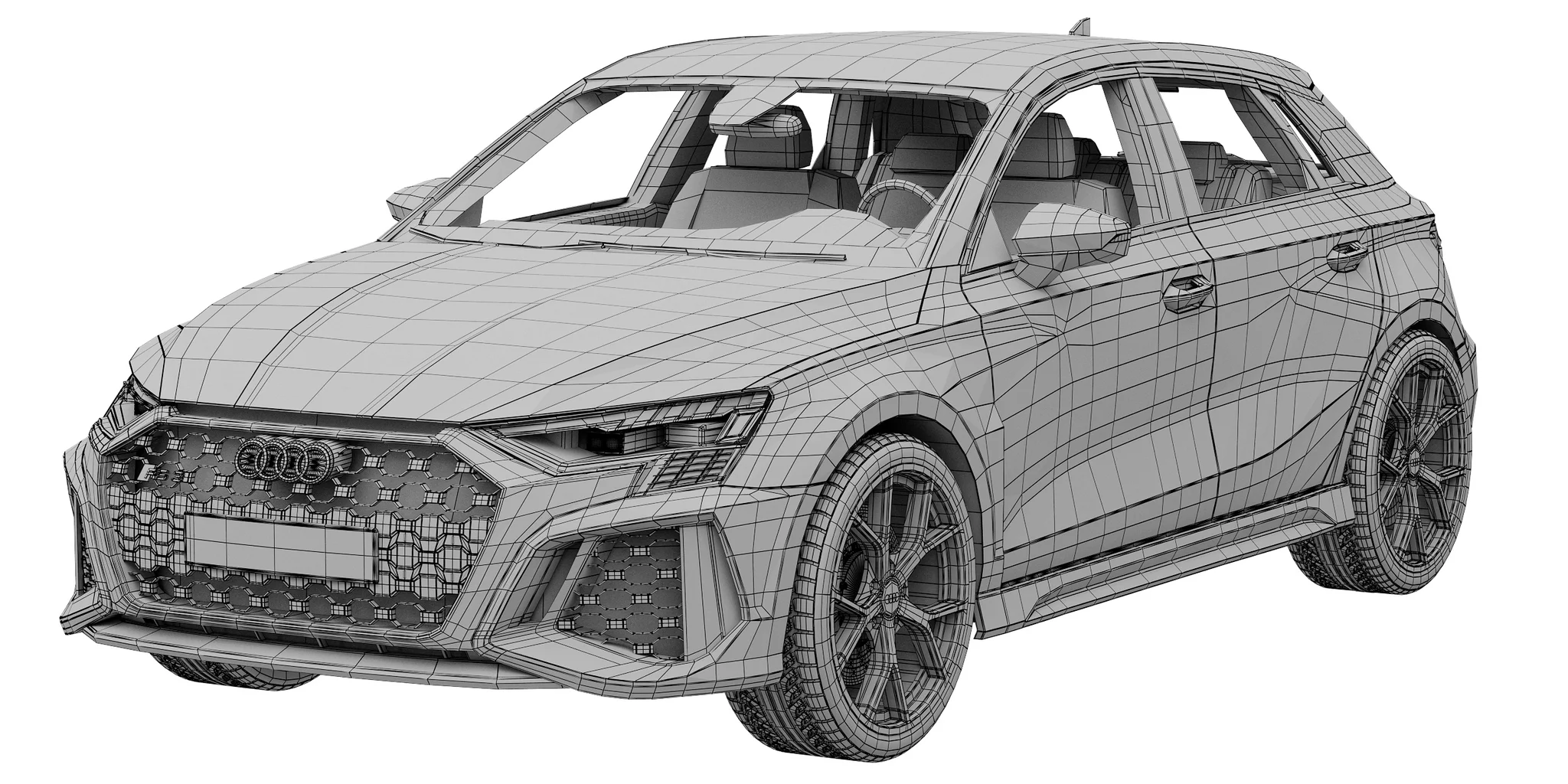 Audi RS 3 Sportback, 3D model preview 12