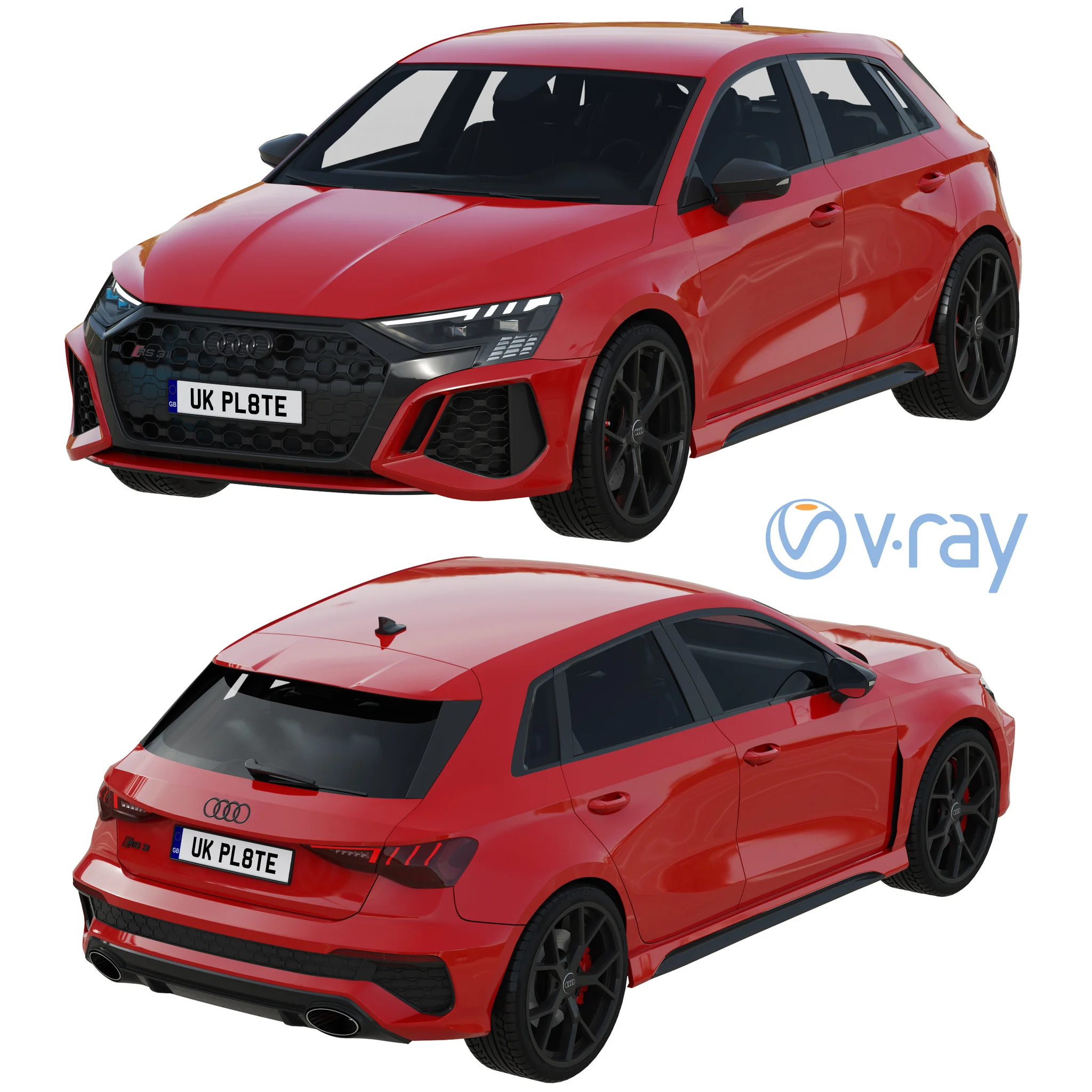 Audi RS 3 Sportback, 3D model preview 14