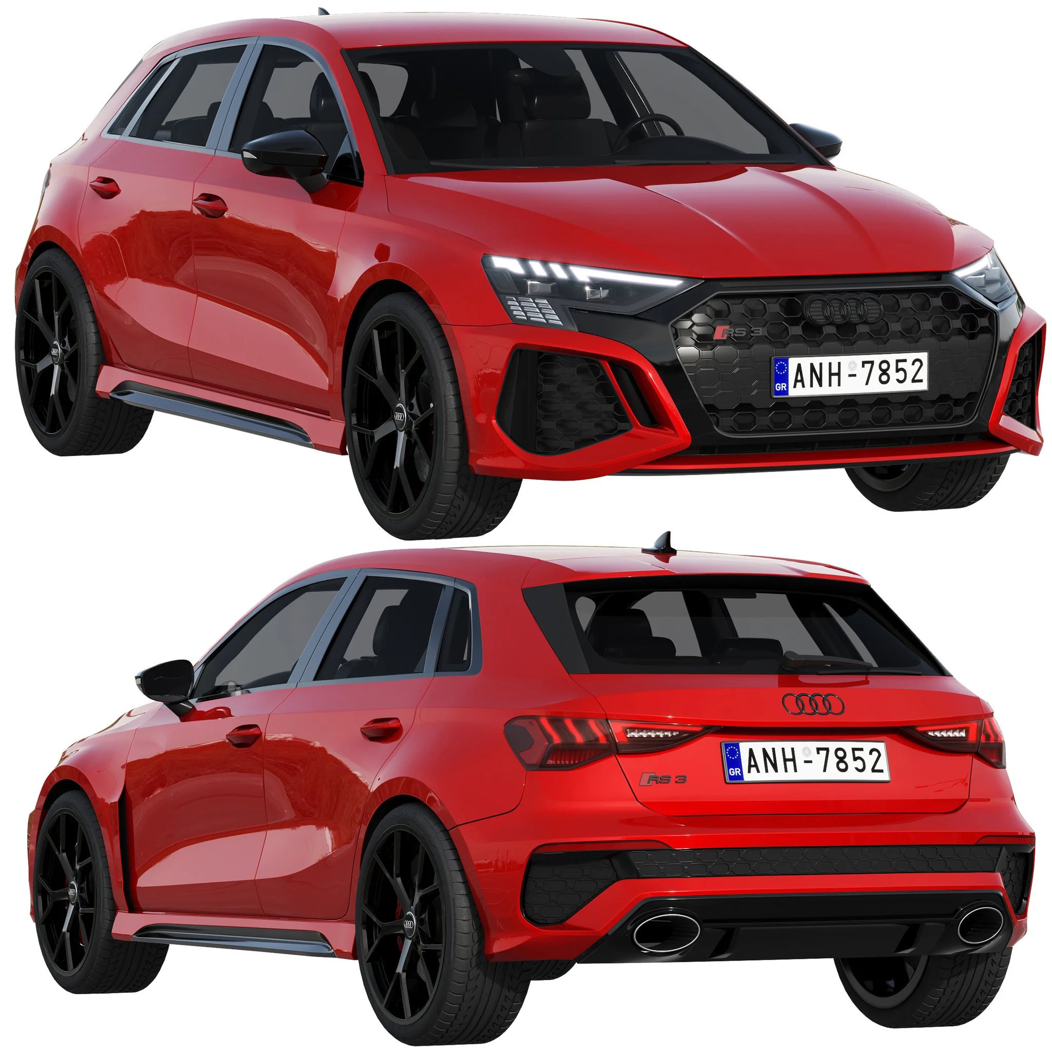 Audi RS 3 Sportback, 3D model preview 16