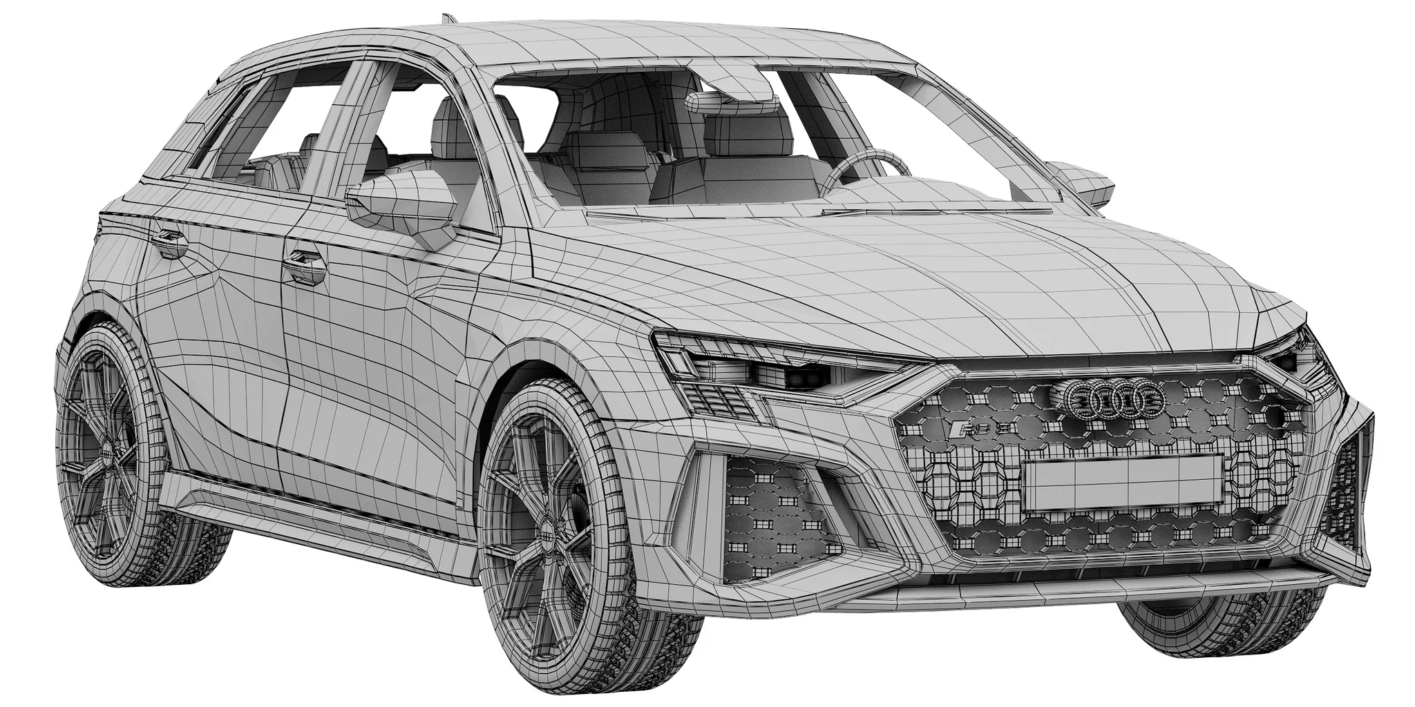Audi RS 3 Sportback, 3D model preview 17
