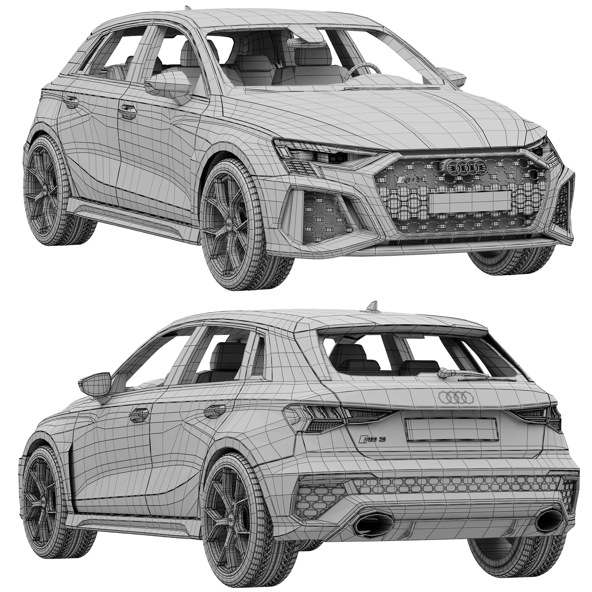 Audi RS 3 Sportback, 3D model preview 18