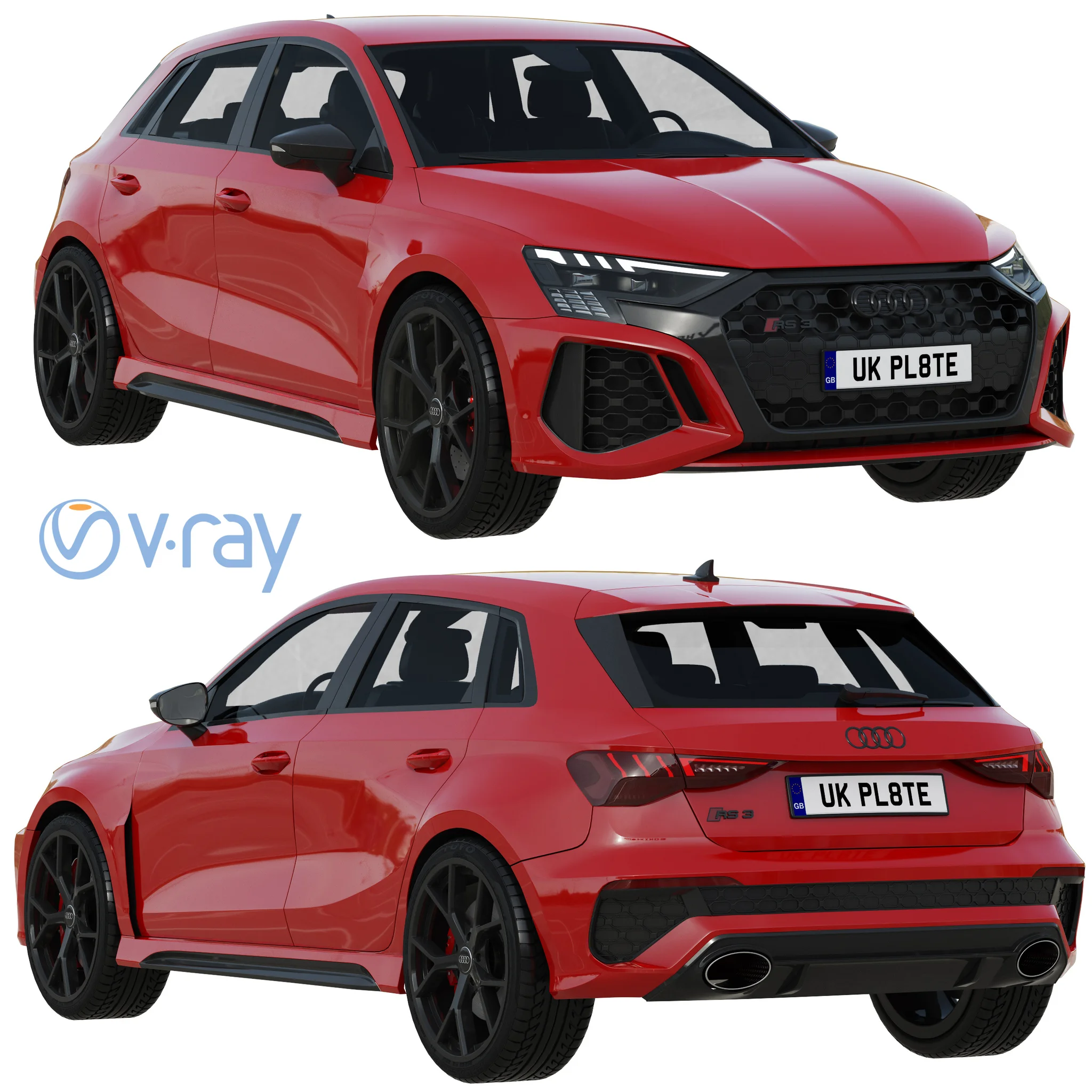 Audi RS 3 Sportback, 3D model preview 20