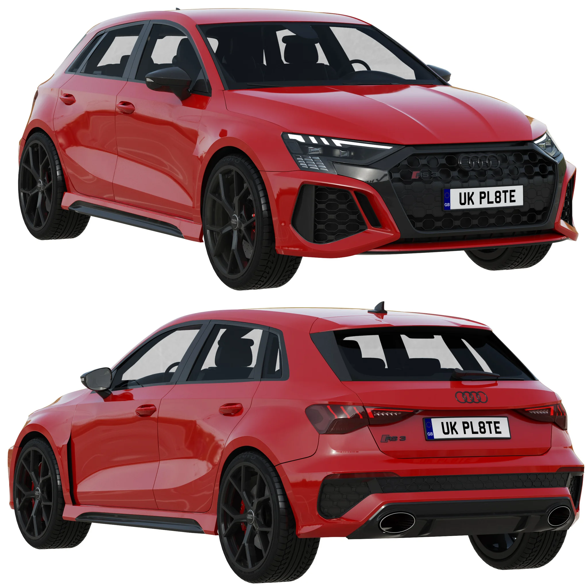 Audi RS 3 Sportback, 3D model preview 21