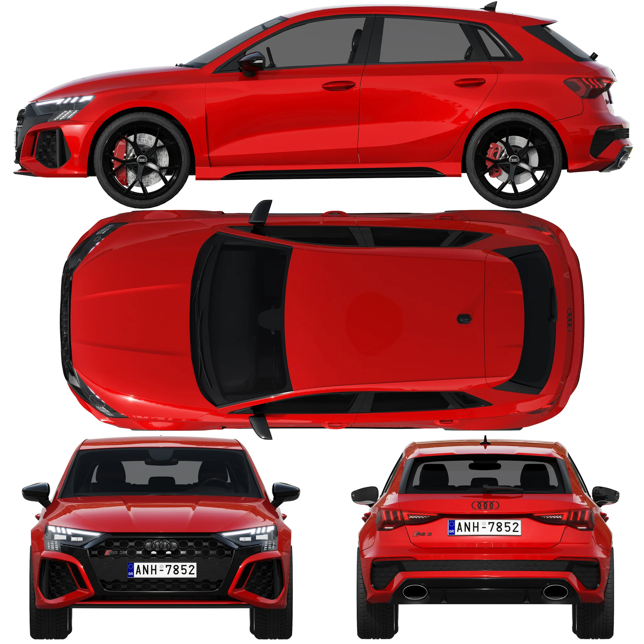 Audi RS 3 Sportback, 3D model preview 28