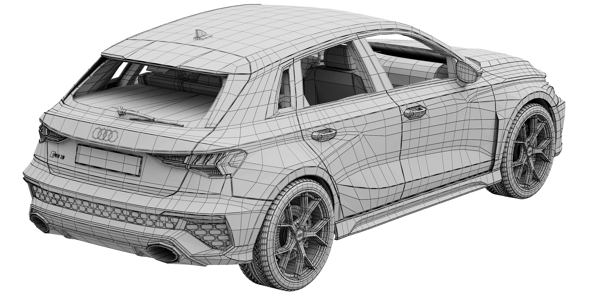 Audi RS 3 Sportback, 3D model preview 36