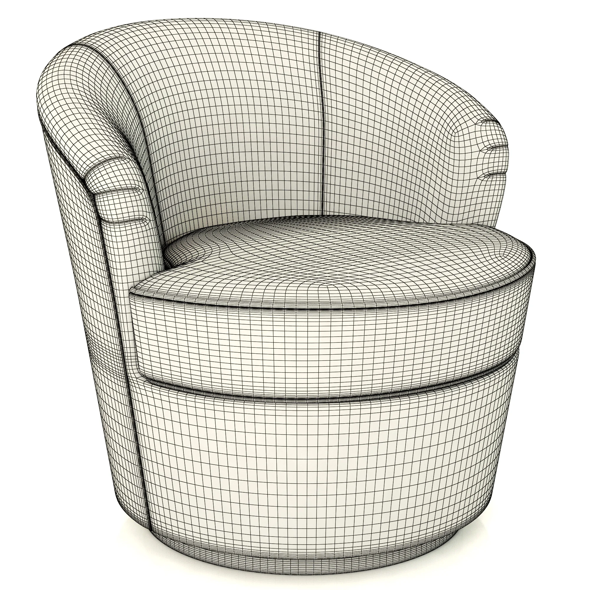 Floradora Swivel Chair — 3D model preview 5