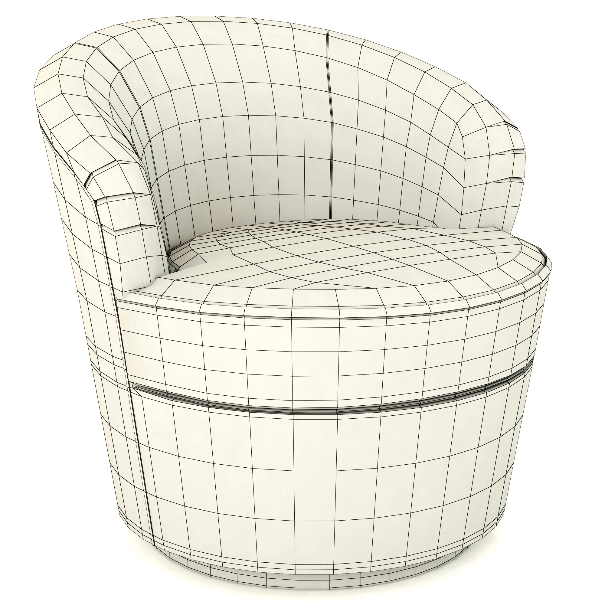 Floradora Swivel Chair — 3D model preview 6