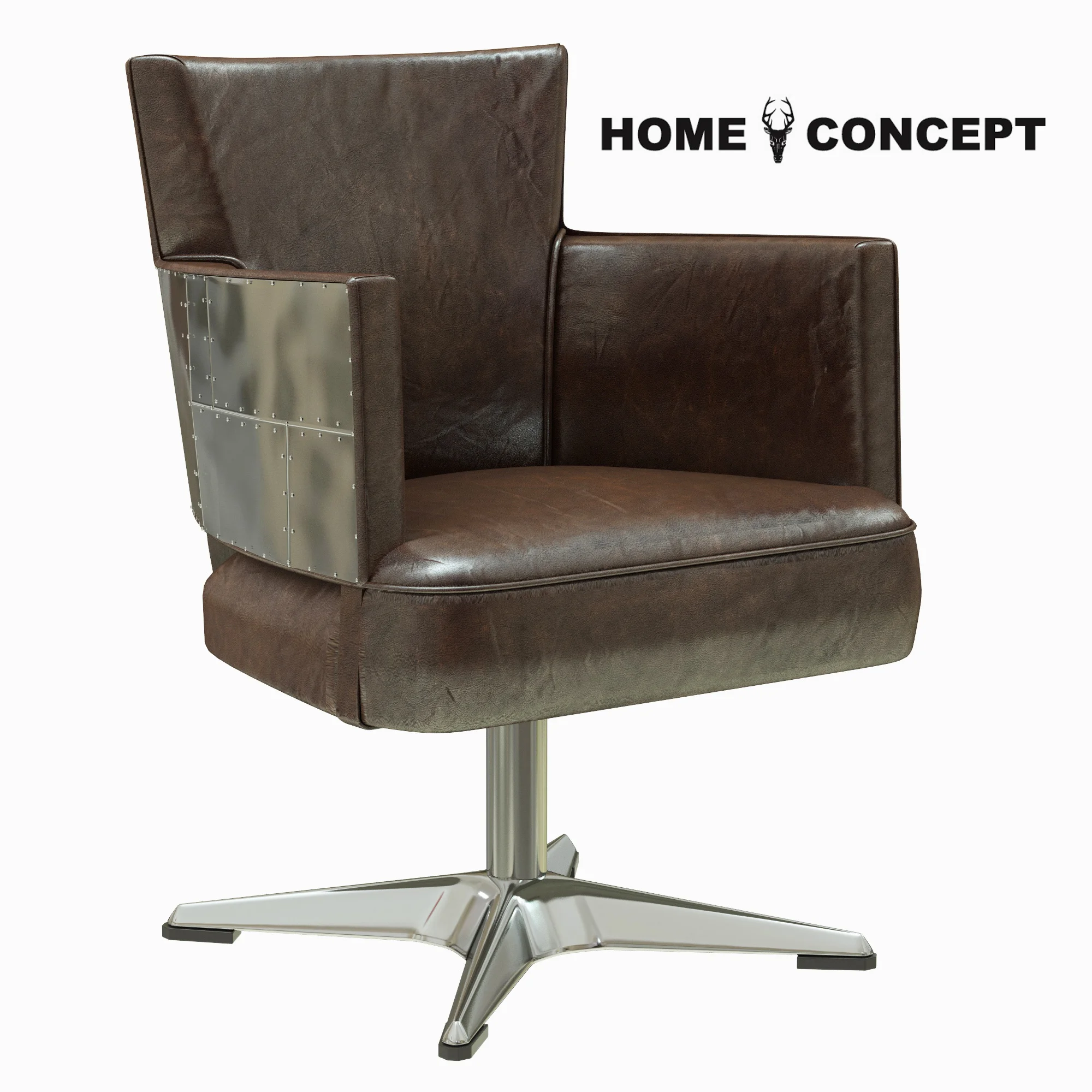 Home Concept Swinderby Swivel Chair Spitfire — 3D model preview 1
