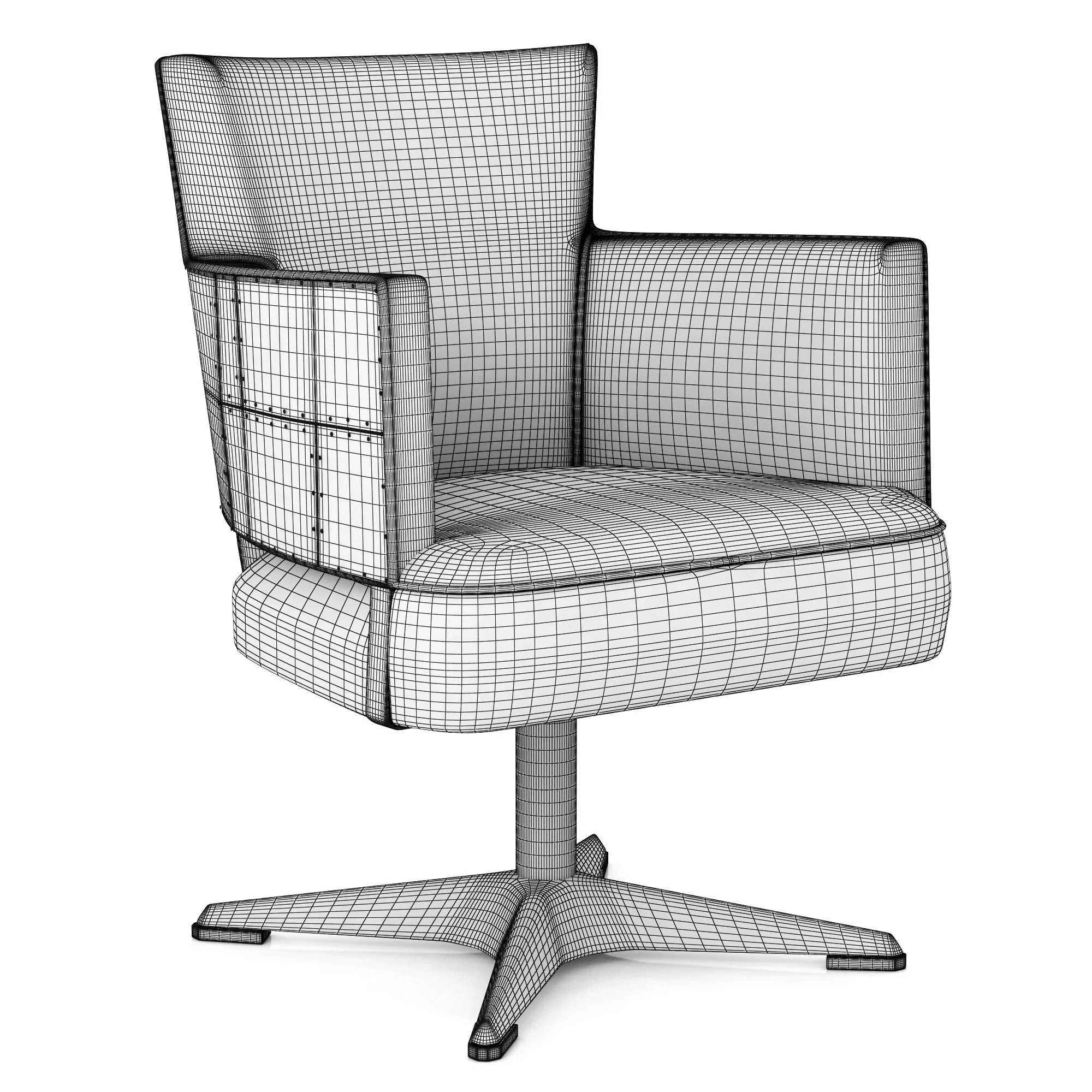 Home Concept Swinderby Swivel Chair Spitfire — 3D model preview 7