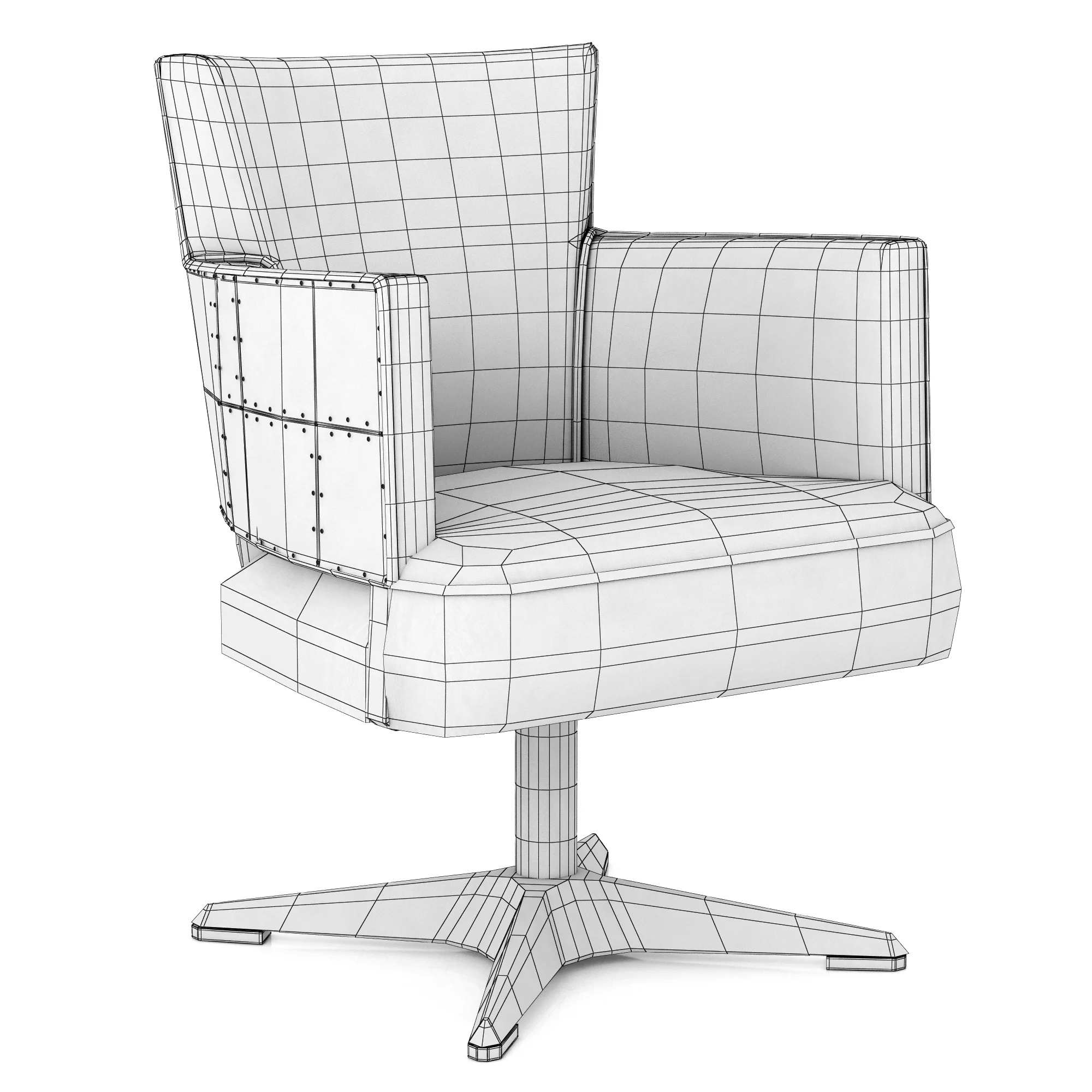 Home Concept Swinderby Swivel Chair Spitfire — 3D model preview 8