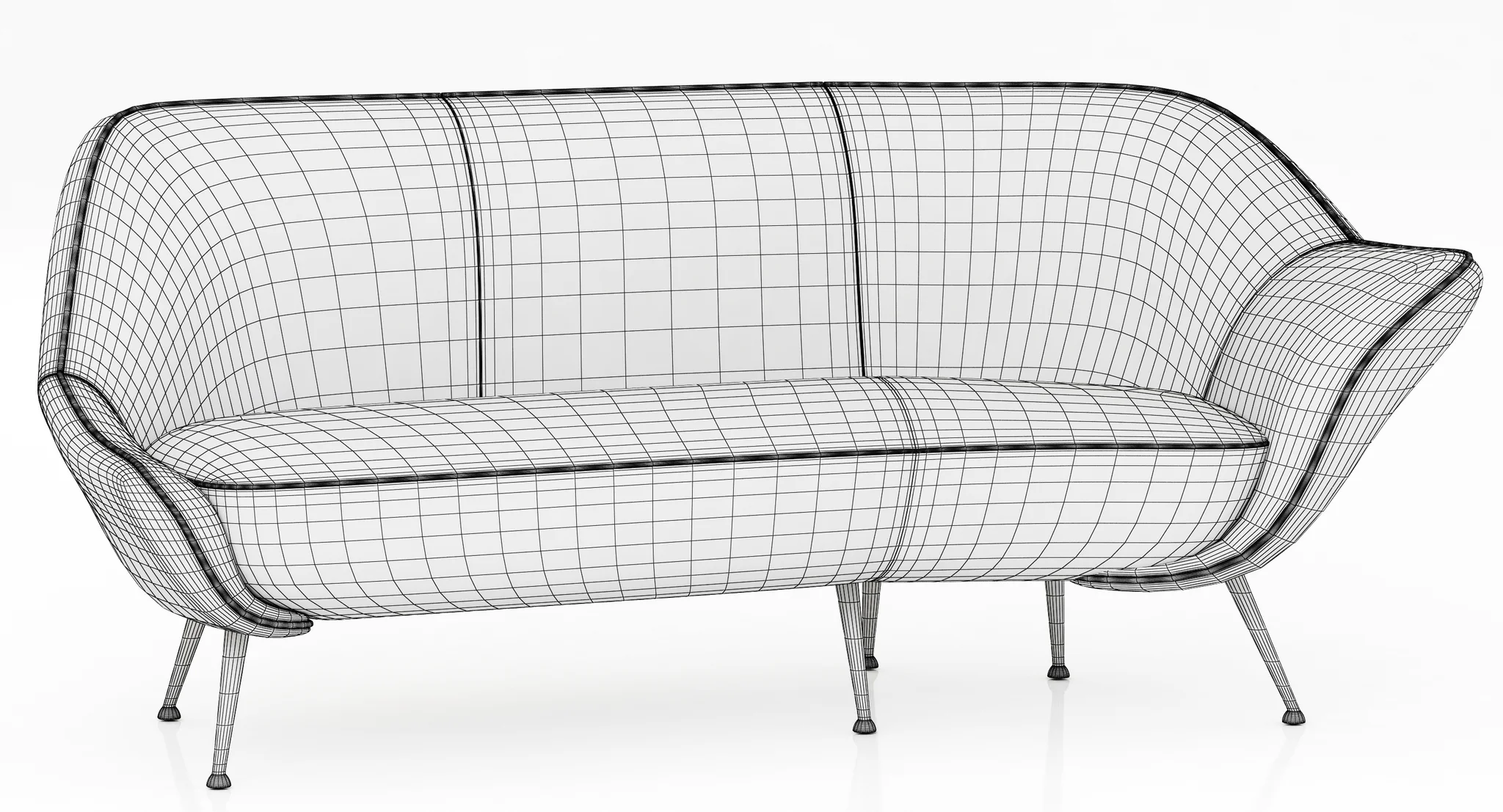 Baxter Mio Sofa — 3D model preview 7