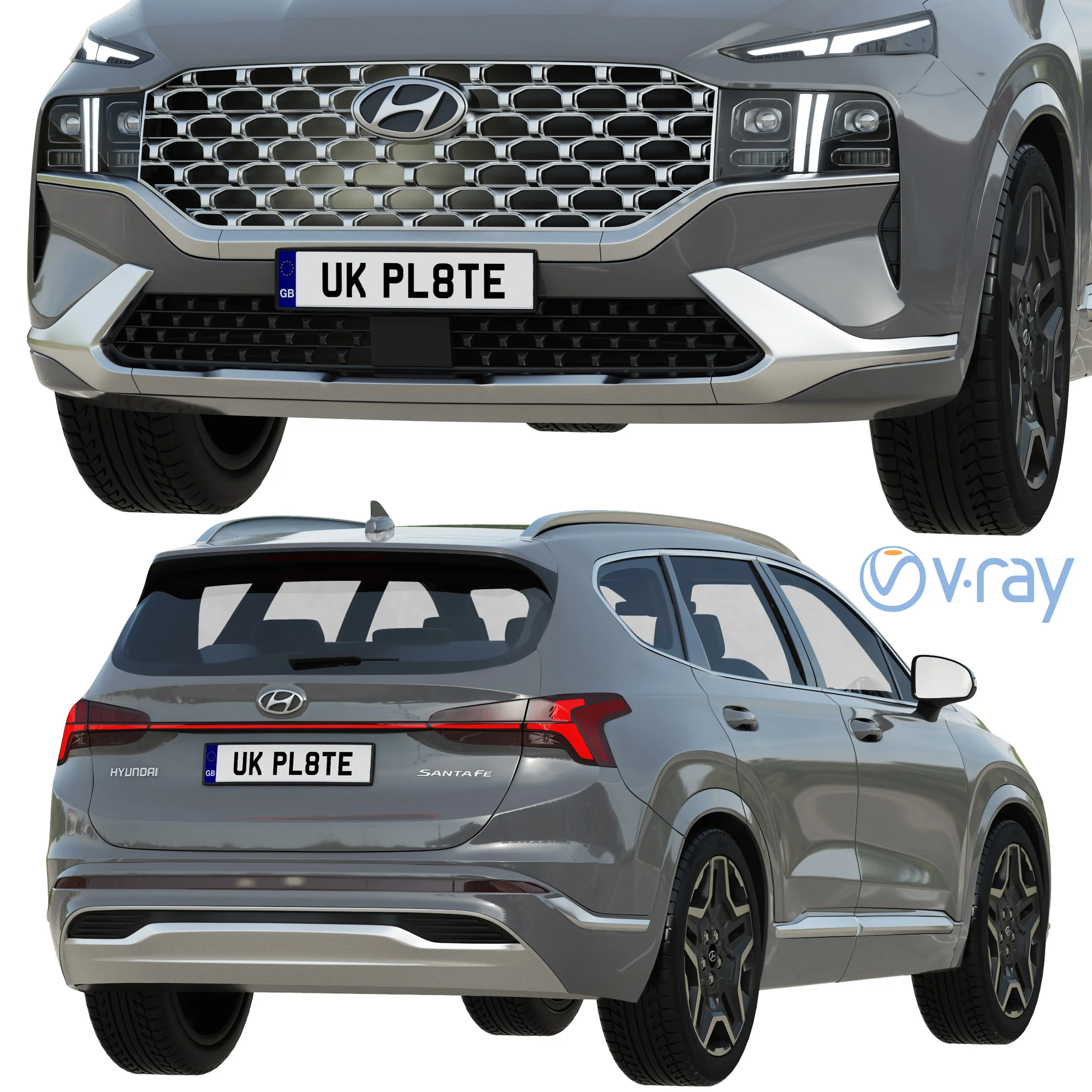 Hyundai Santa Fe, 3D model preview 5