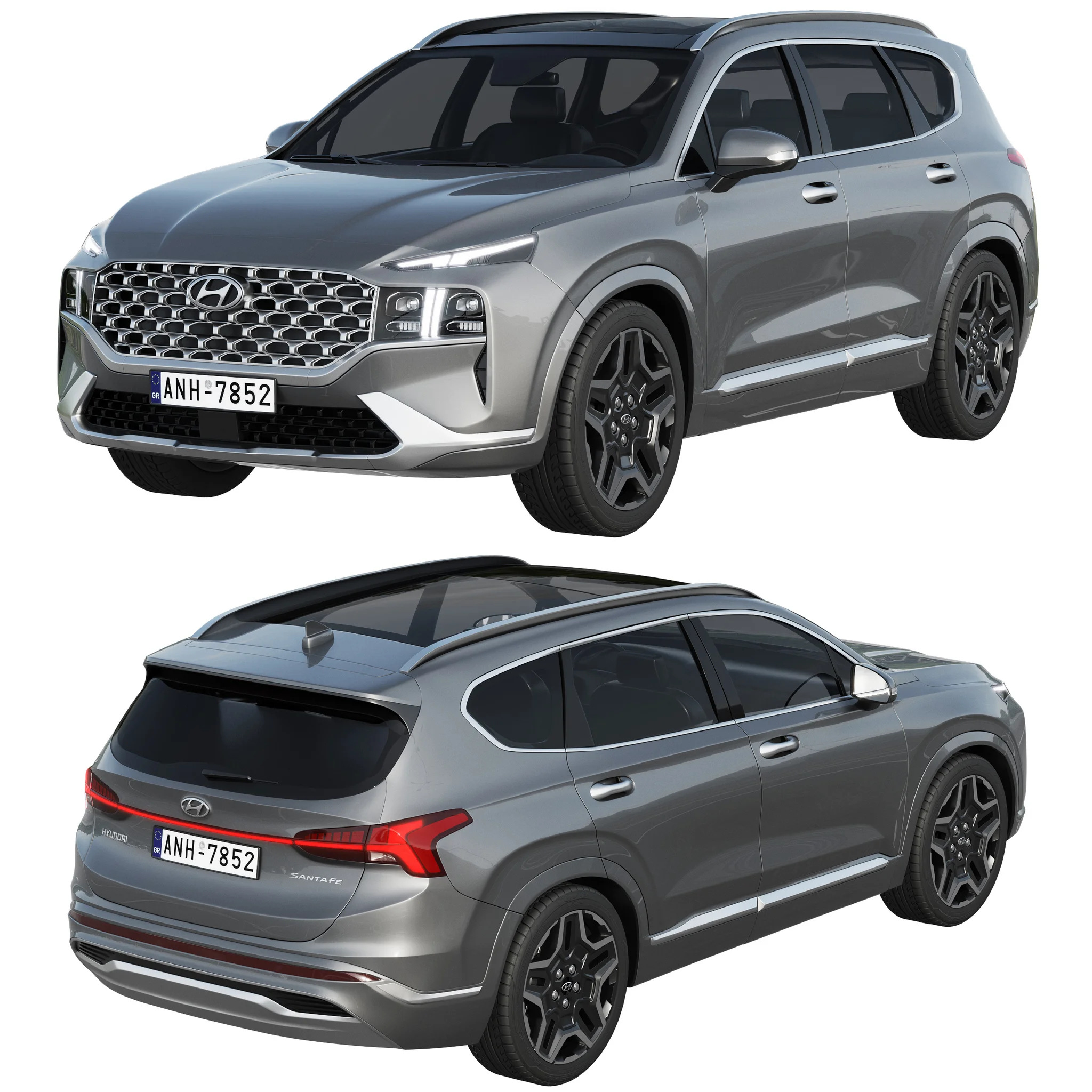 Hyundai Santa Fe, 3D model preview 7