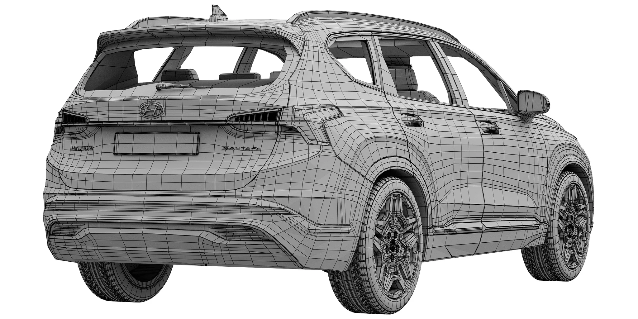 Hyundai Santa Fe, 3D model preview 8