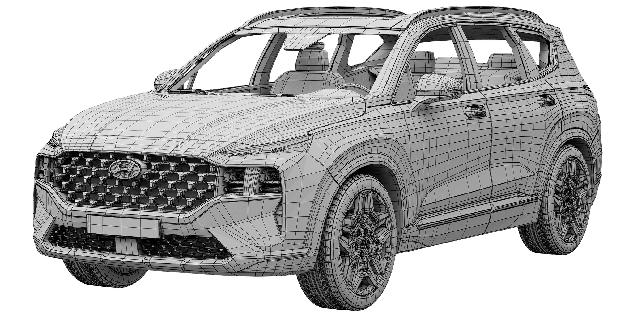 Hyundai Santa Fe, 3D model preview 12