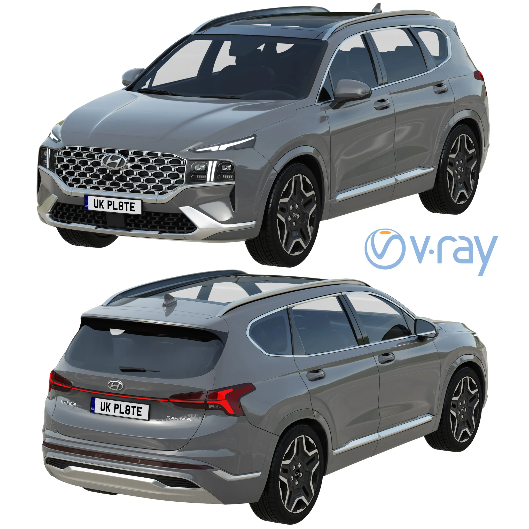 Hyundai Santa Fe, 3D model preview 14