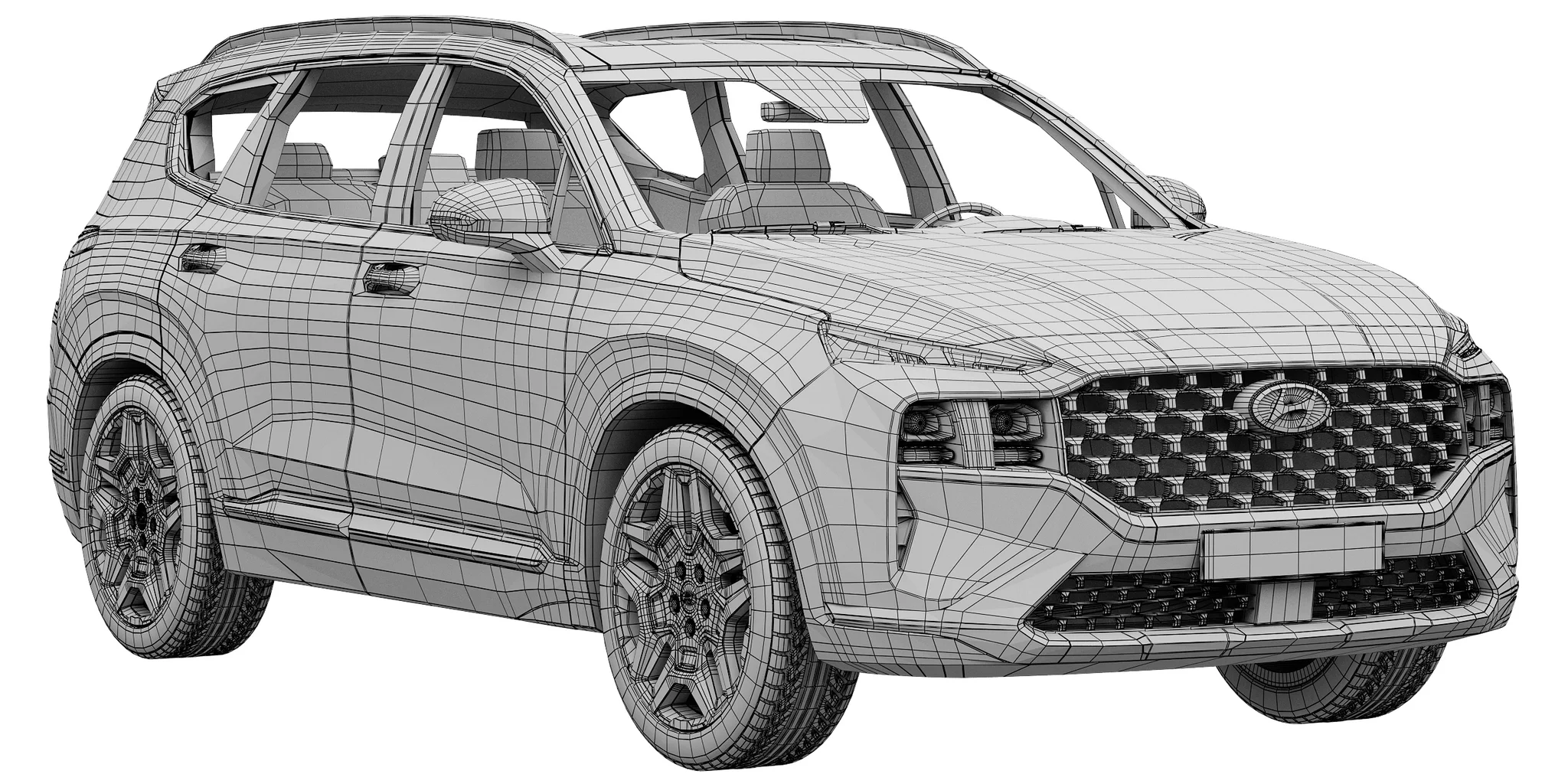Hyundai Santa Fe, 3D model preview 17