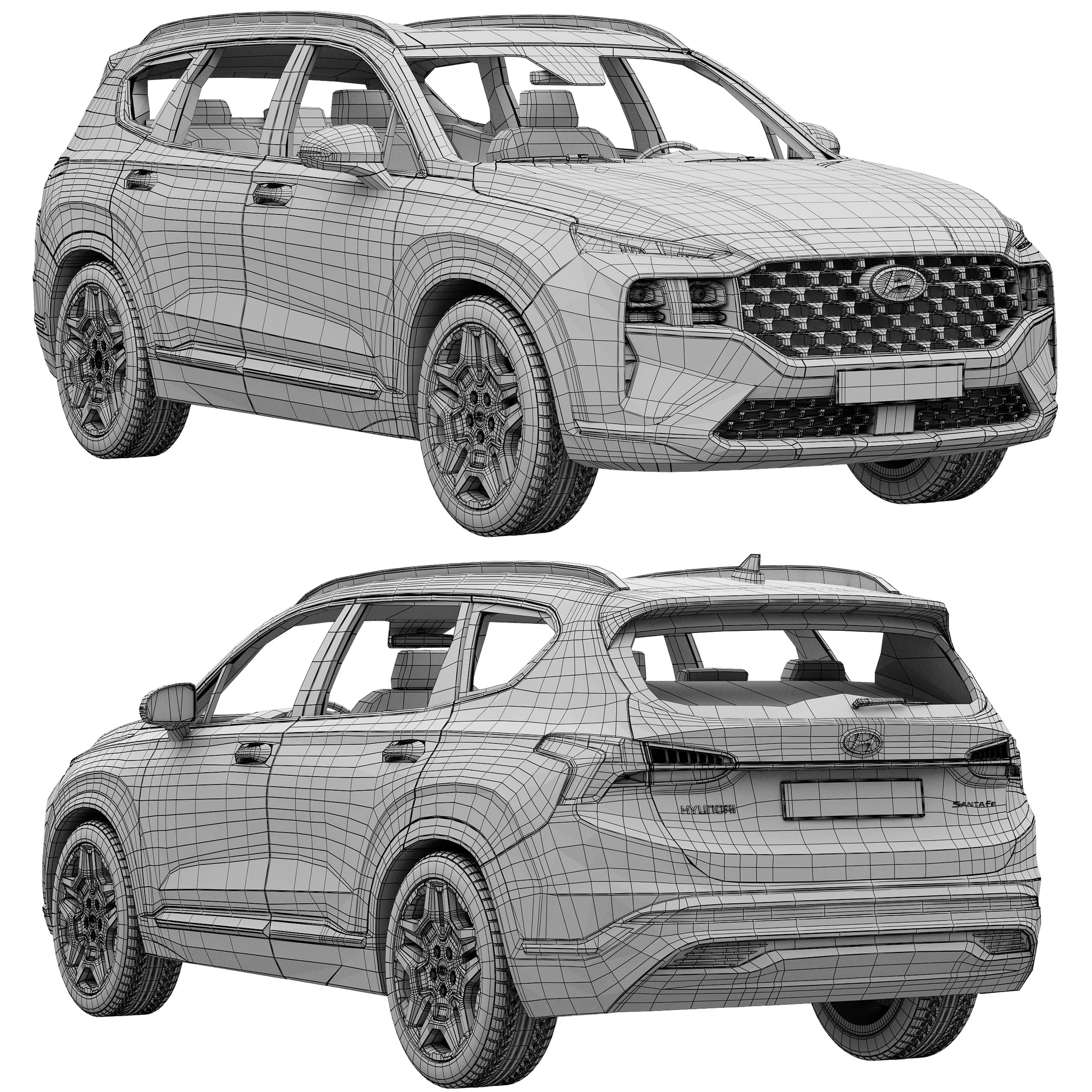 Hyundai Santa Fe, 3D model preview 18