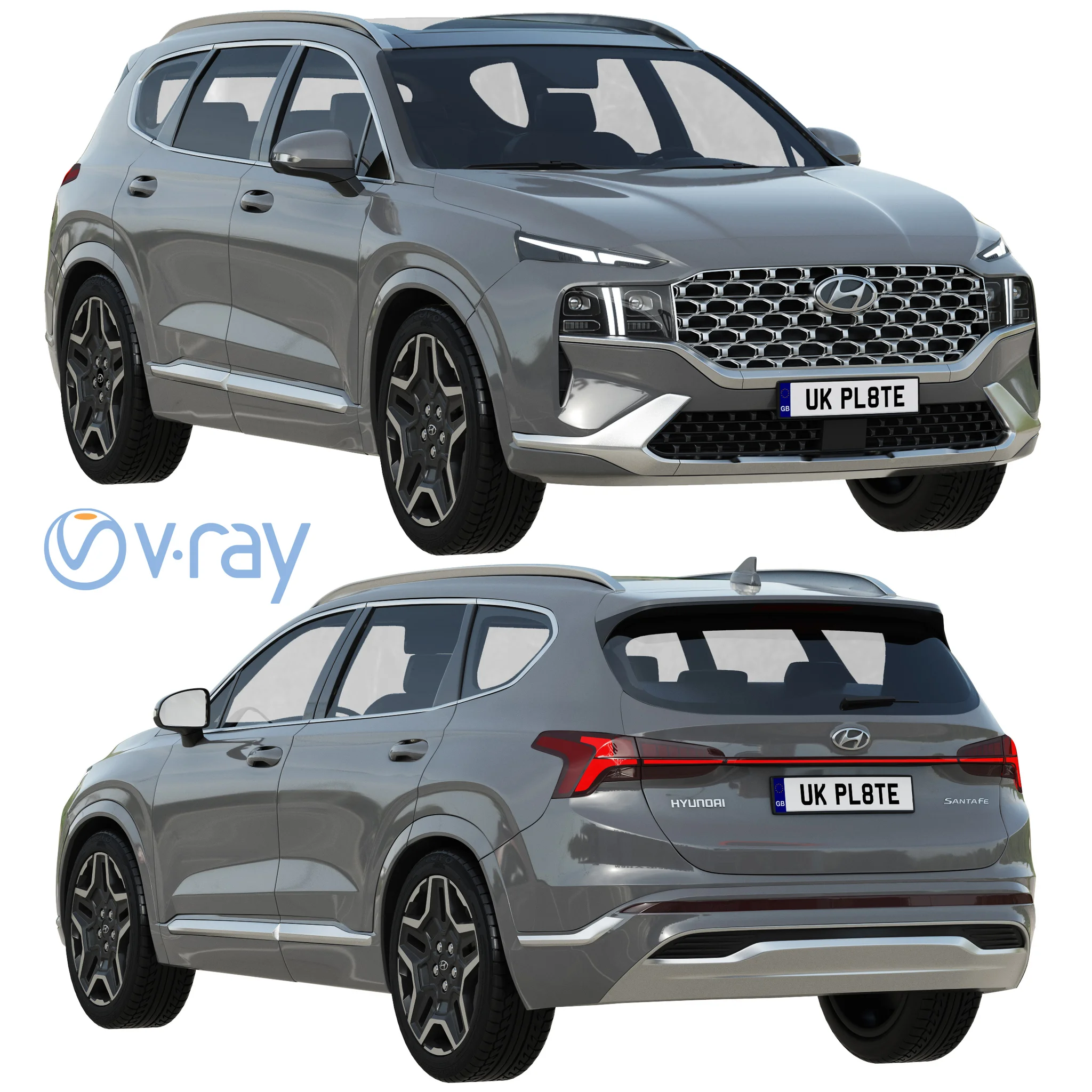 Hyundai Santa Fe, 3D model preview 20