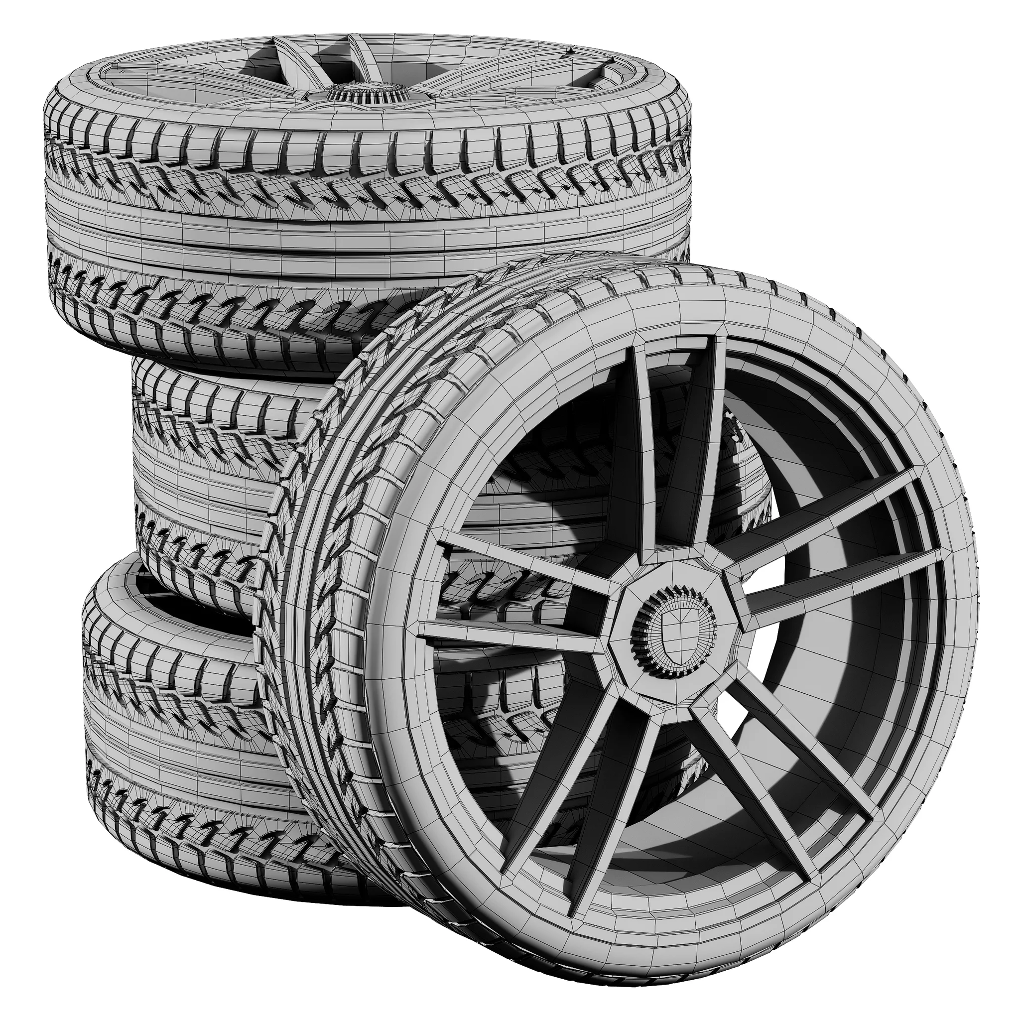 Porsche Tire 5 — 3D model preview 4