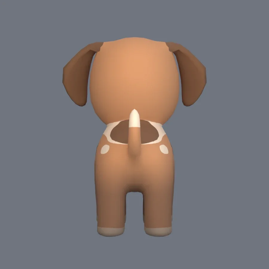 Stylized Animal Dog, 3D model preview 4